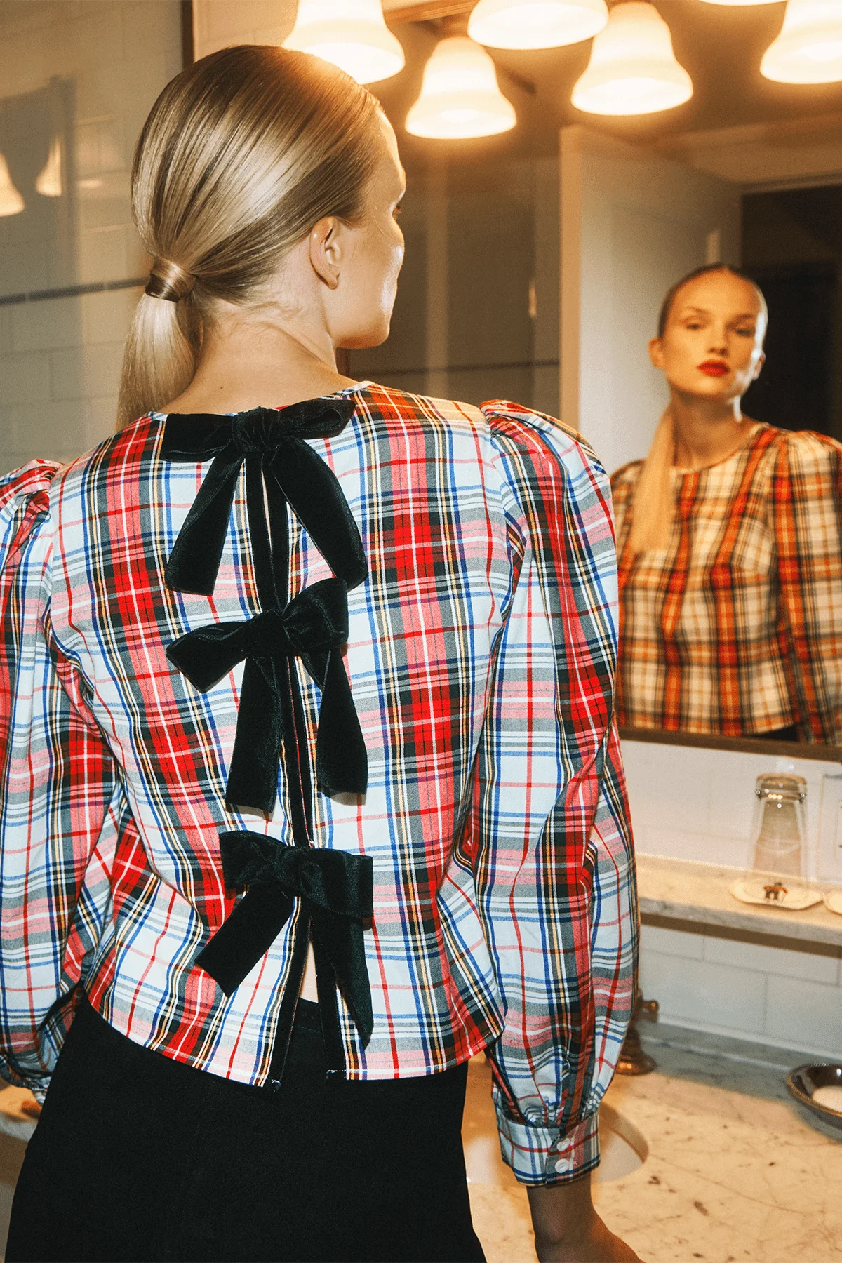 Lottie Top in Carlyle Plaid - Image 5