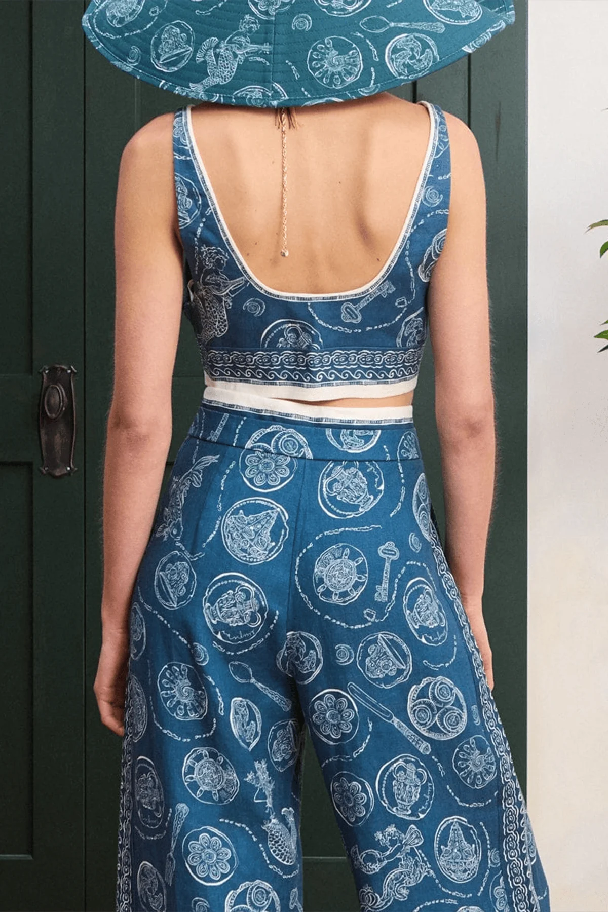 Lucky Lace Up Bralette in Blue - Image 4