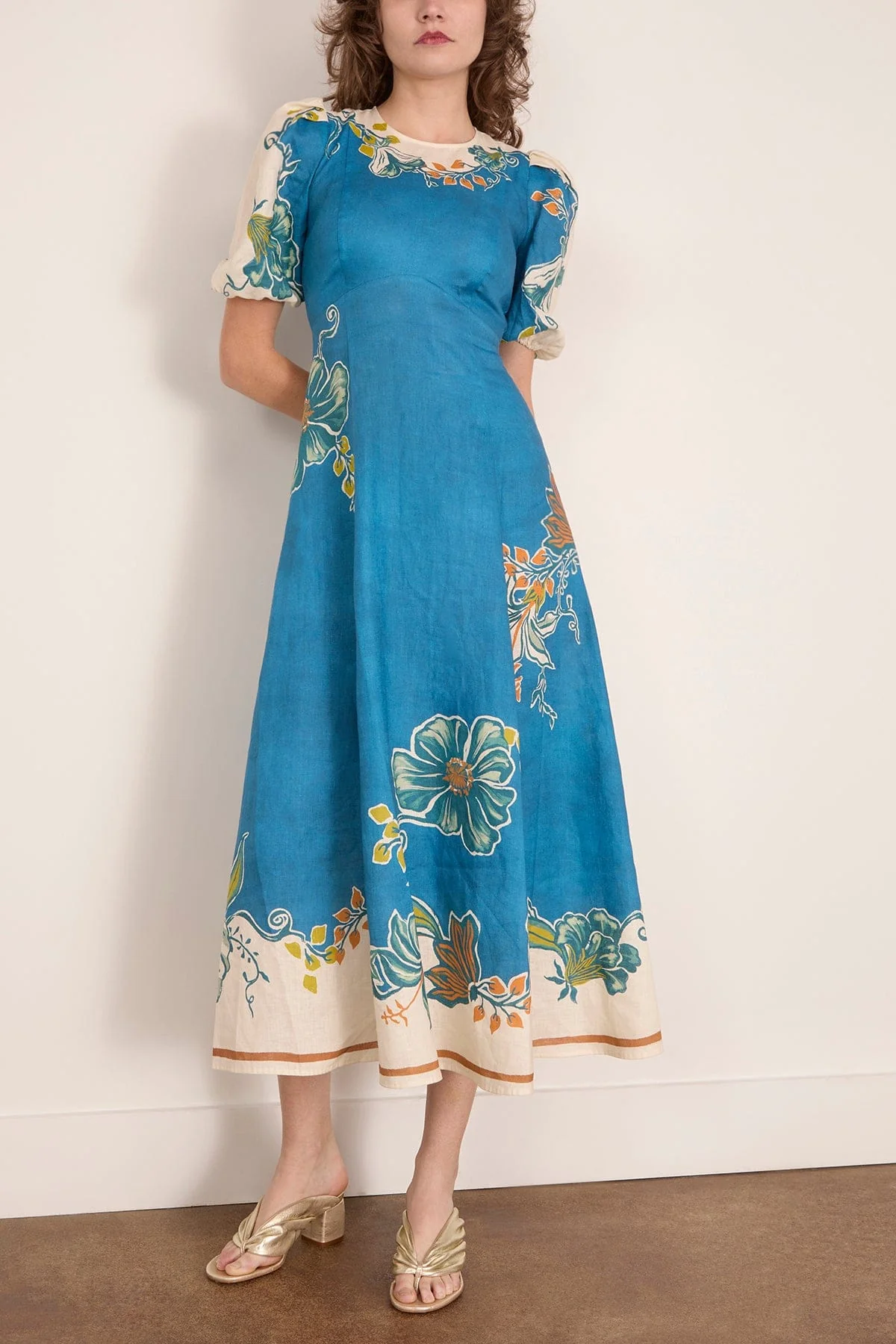 Luda Midi Dress in Blue - Image 3