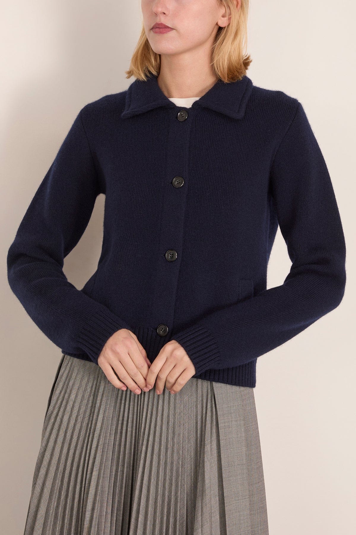 Lynna Cardigan Jacket in Navy - Image 3