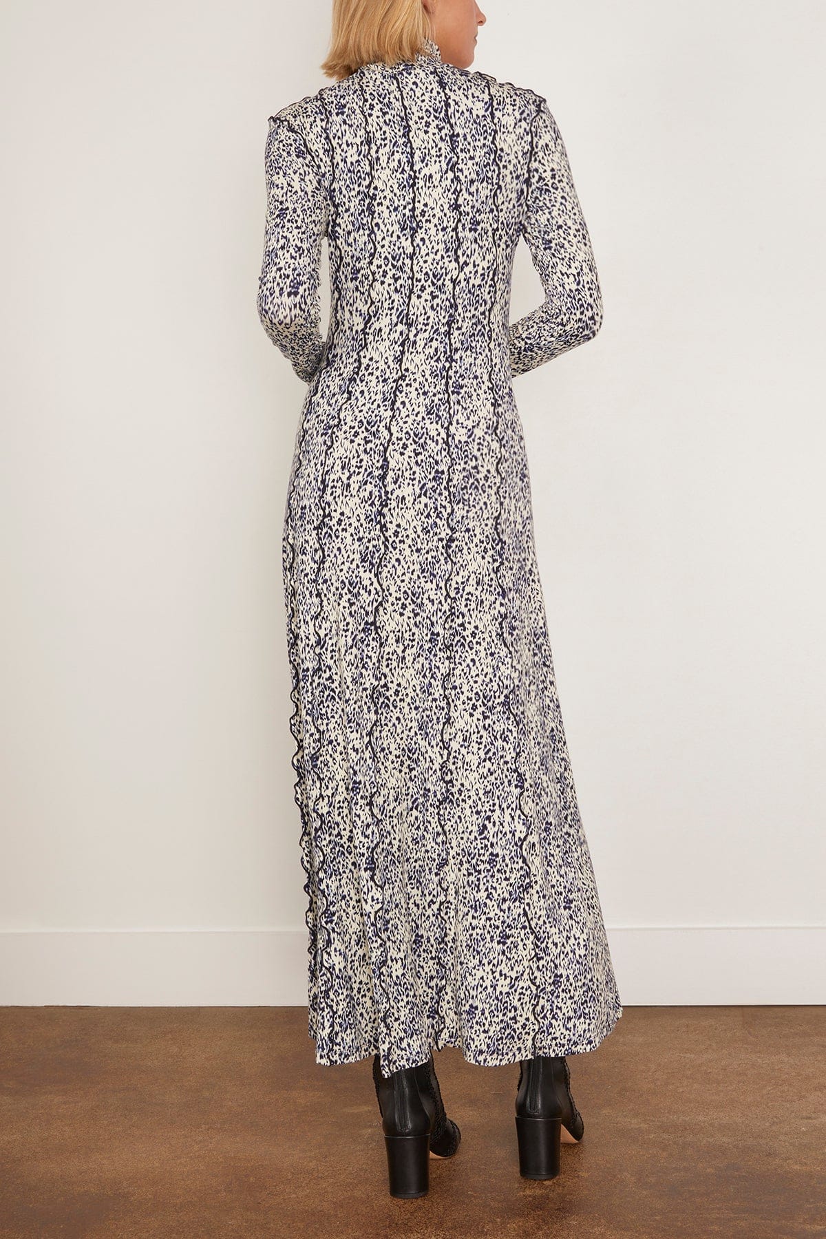 Mabel Dress in Cheetah Jersey Cream Multi - Image 4