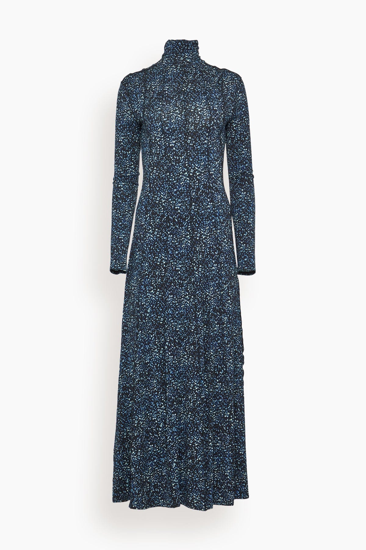 Mabel Dress in Cheetah Jersey Navy Multi