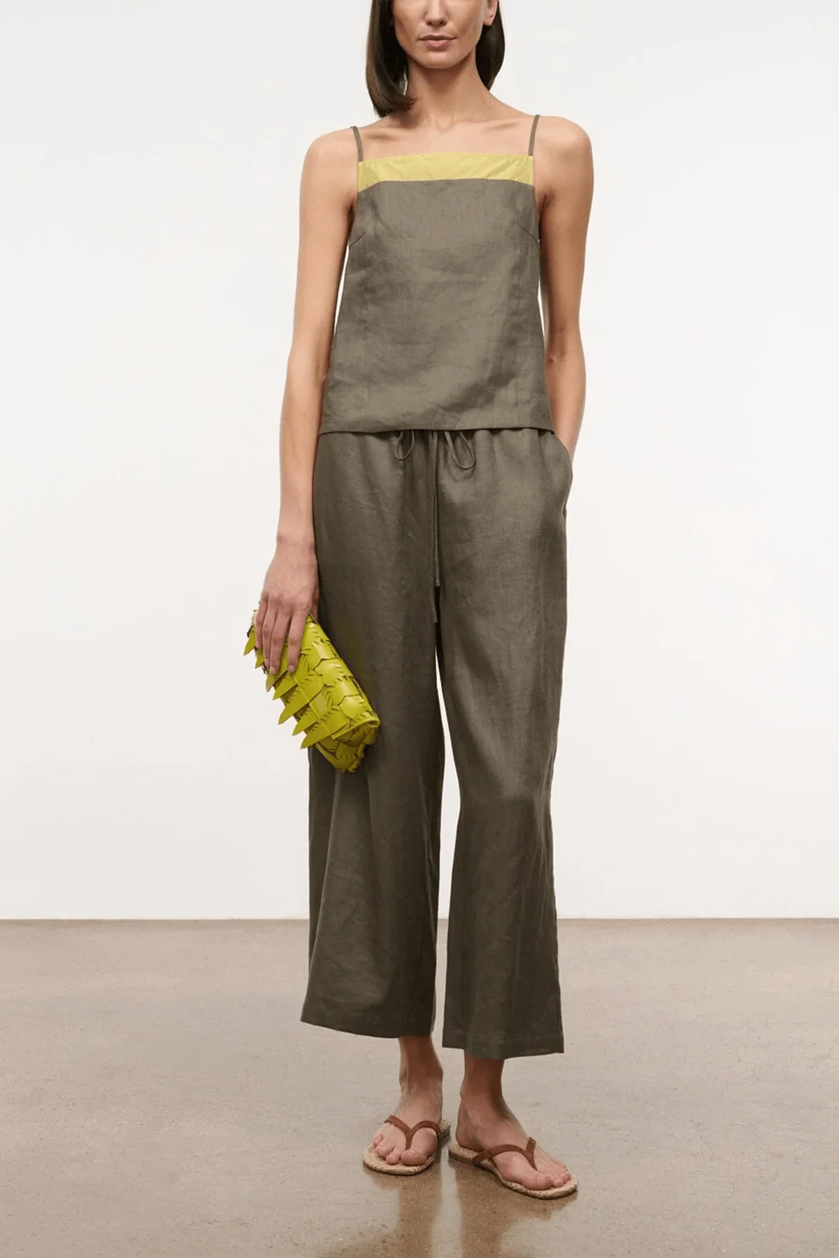 Maisie Linen Top in Palo Verde - Image 2