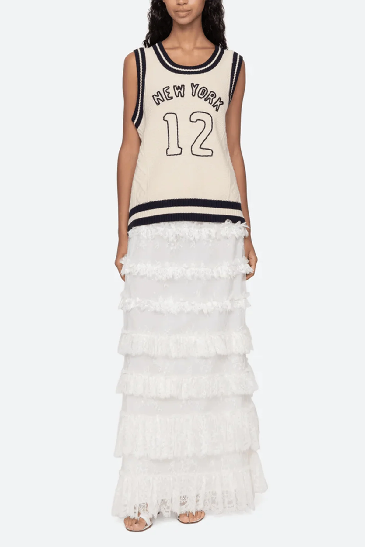 Maren Knit Tank in Cream - Image 2