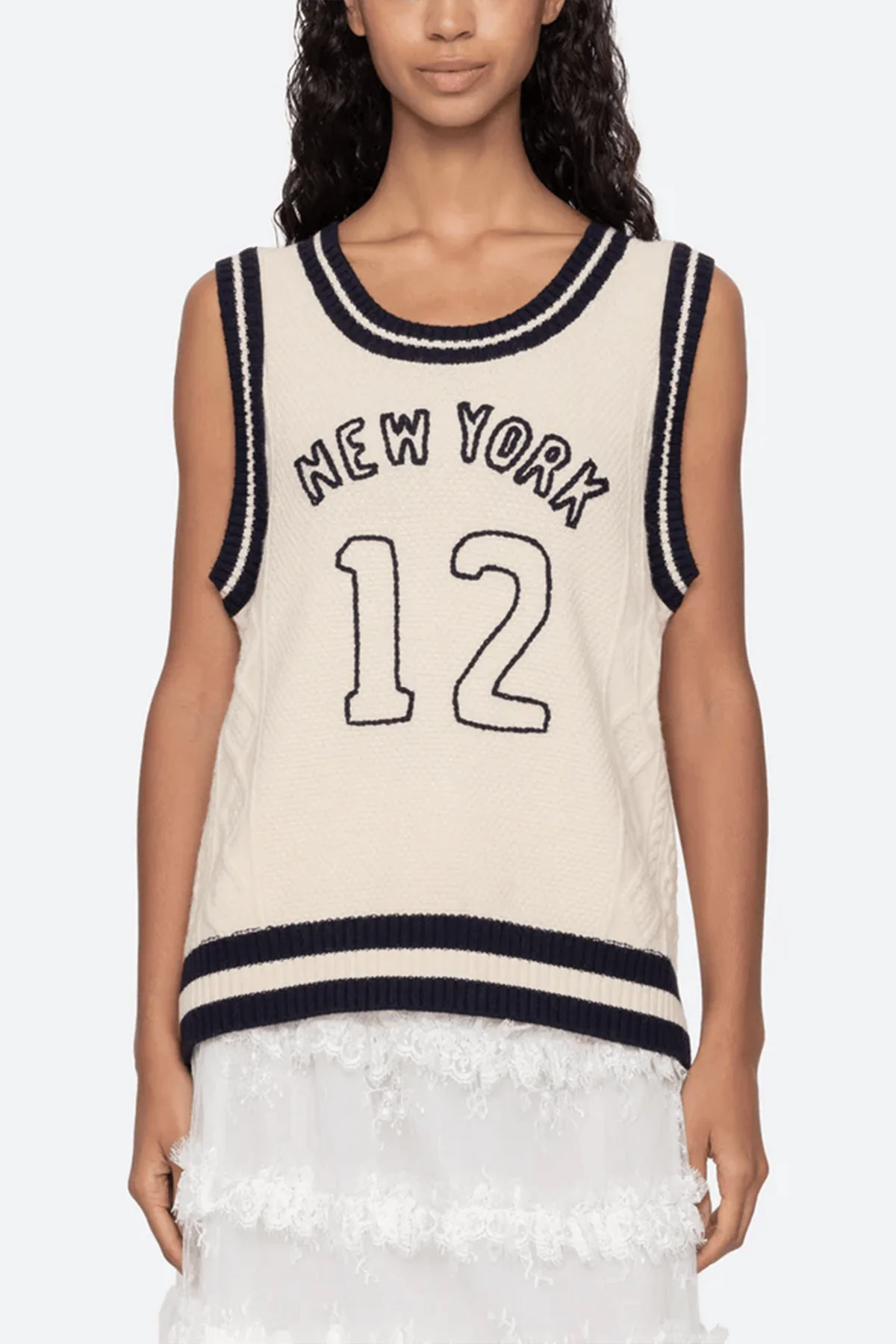 Maren Knit Tank in Cream - Image 3