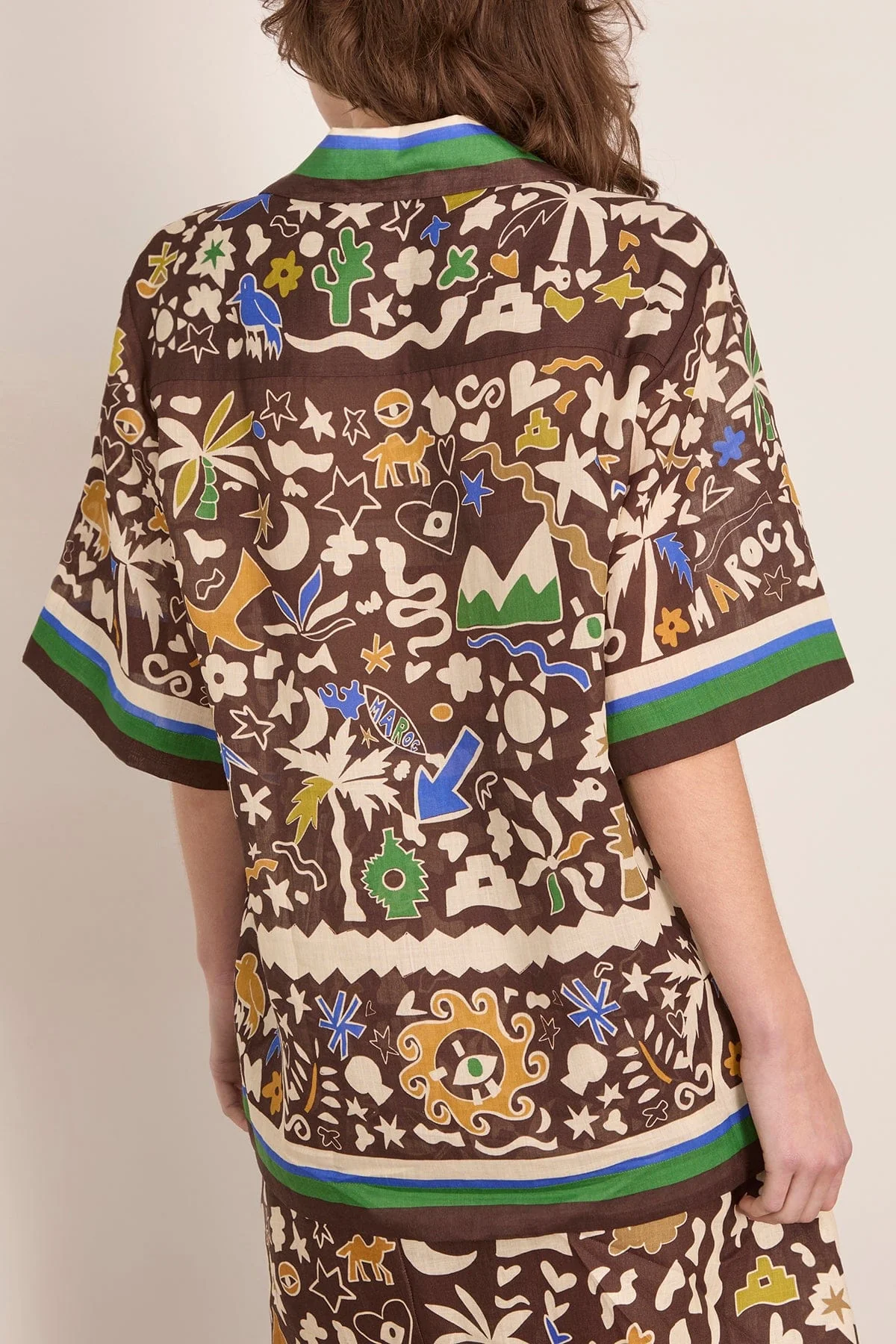 Maroc Relaxed Shirt in Multi - Image 4