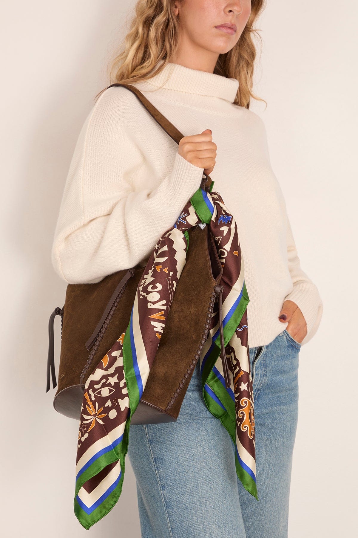 Maroc Silk Scarf in Multi - Image 2