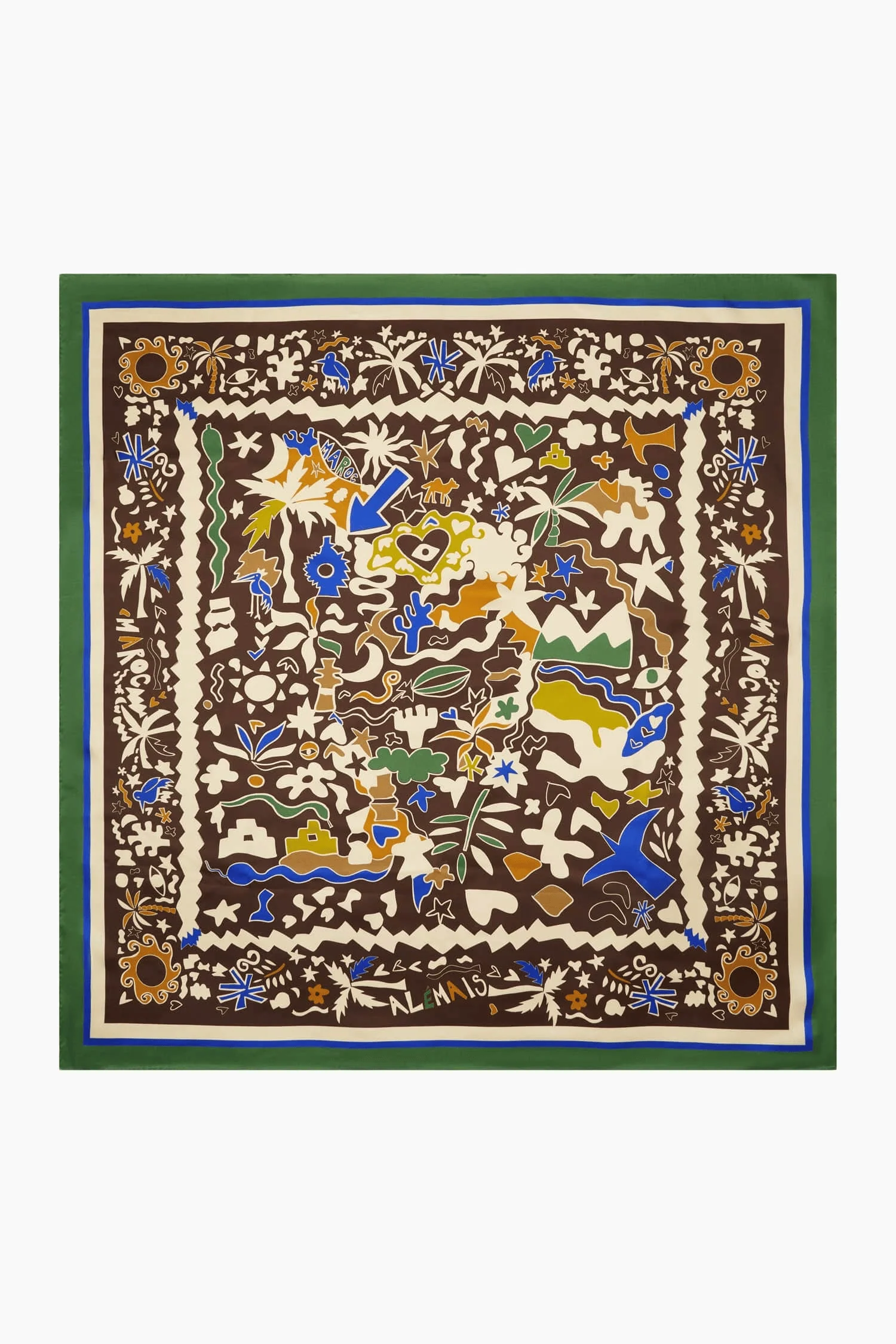 Maroc Silk Scarf in Multi - Image 3