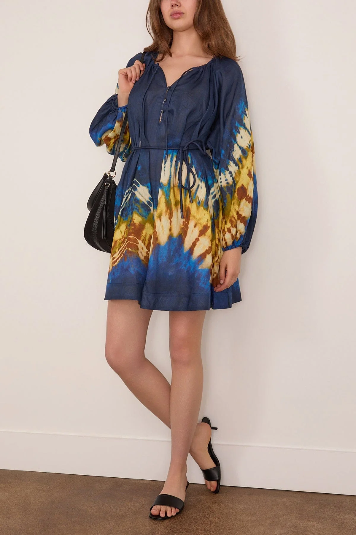 Martine Mini Dress in Navy - Image 2
