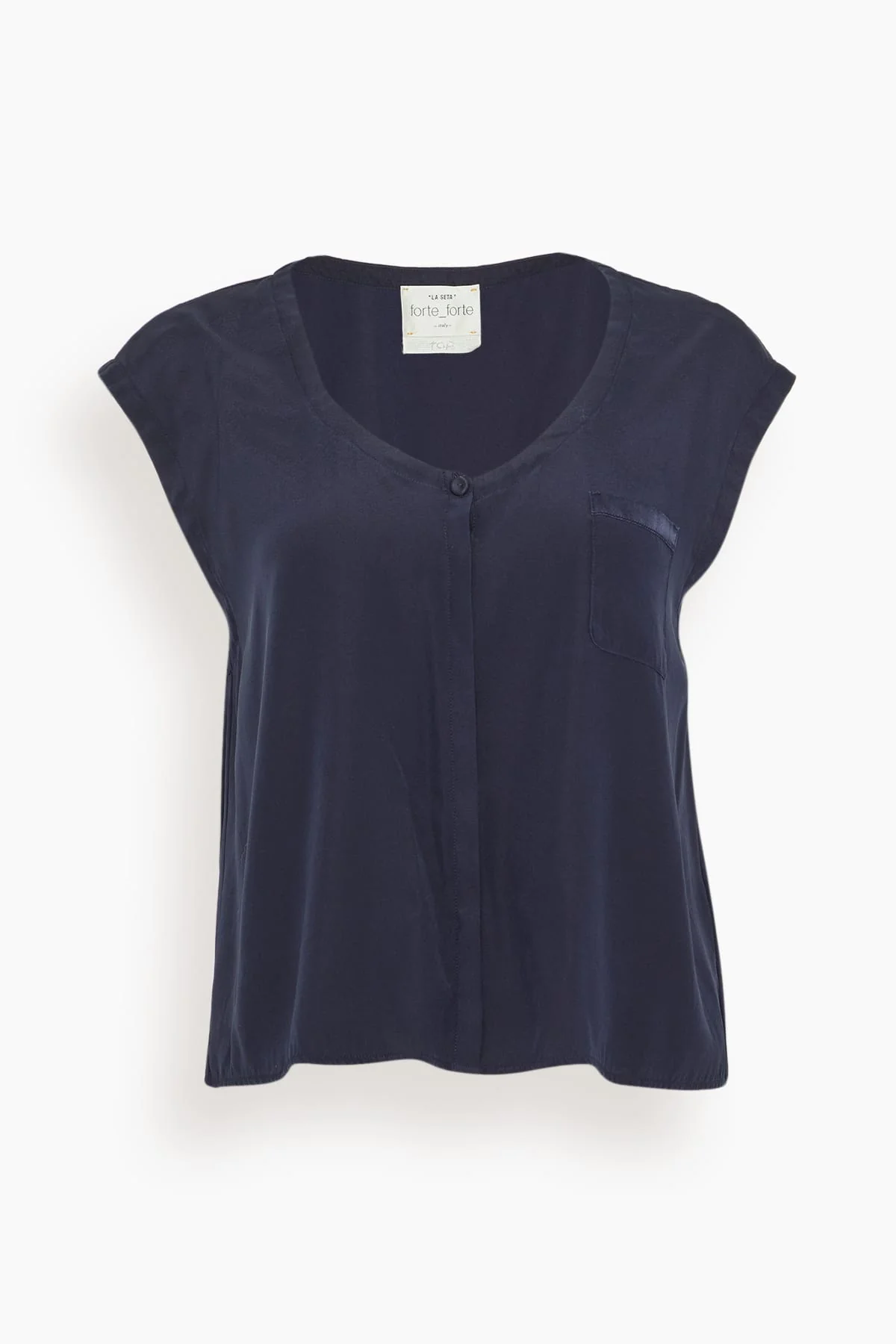 Matte Stretch Silk Satin Tank Top in Notte