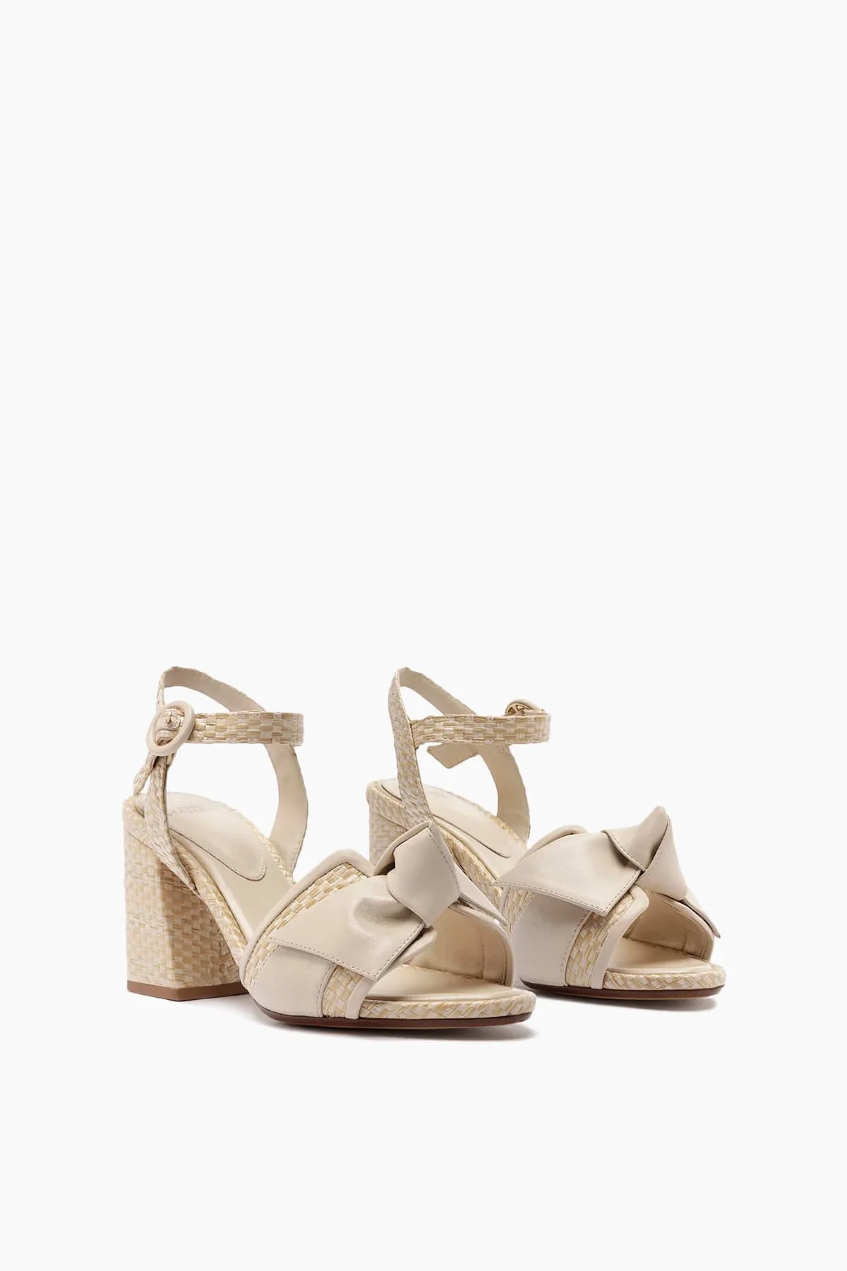 Maxi Clarita Padded Raffia Sandal 75 in Shell - Image 3