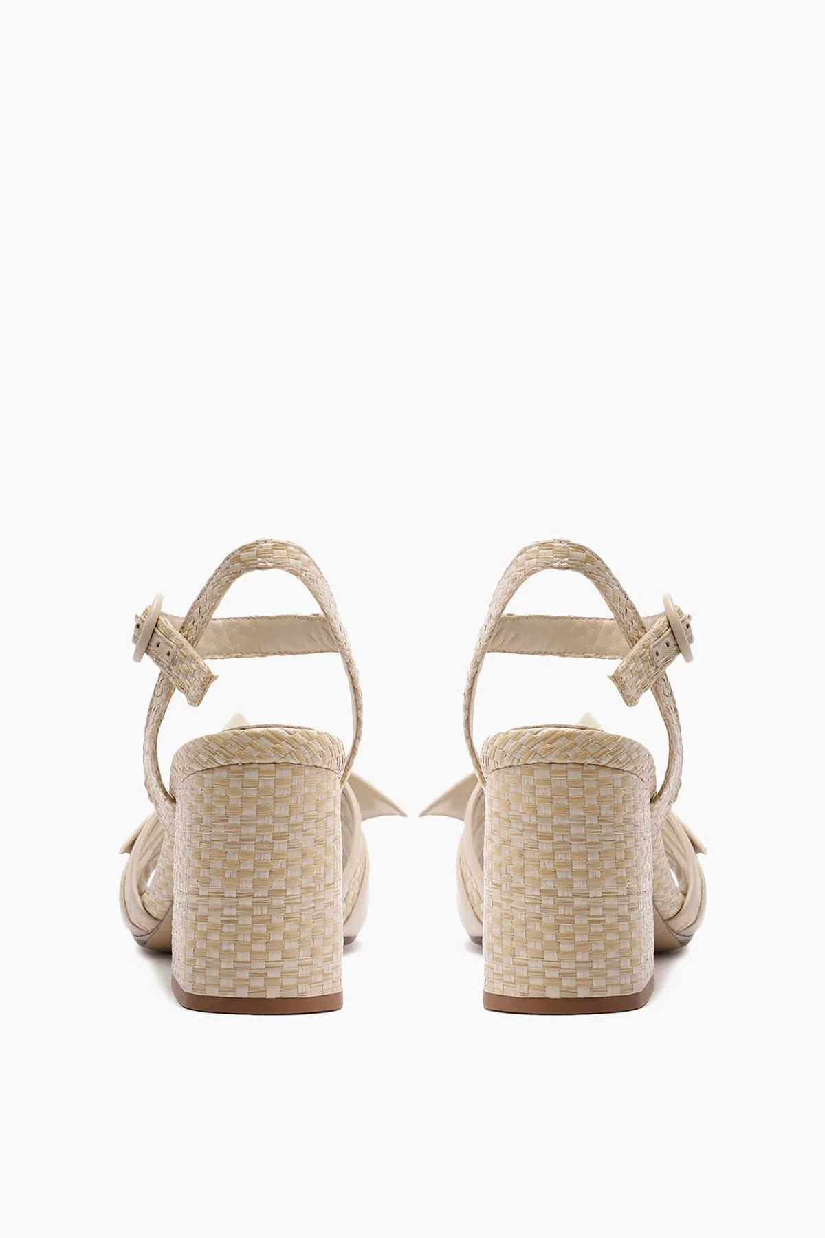 Maxi Clarita Padded Raffia Sandal 75 in Shell - Image 4