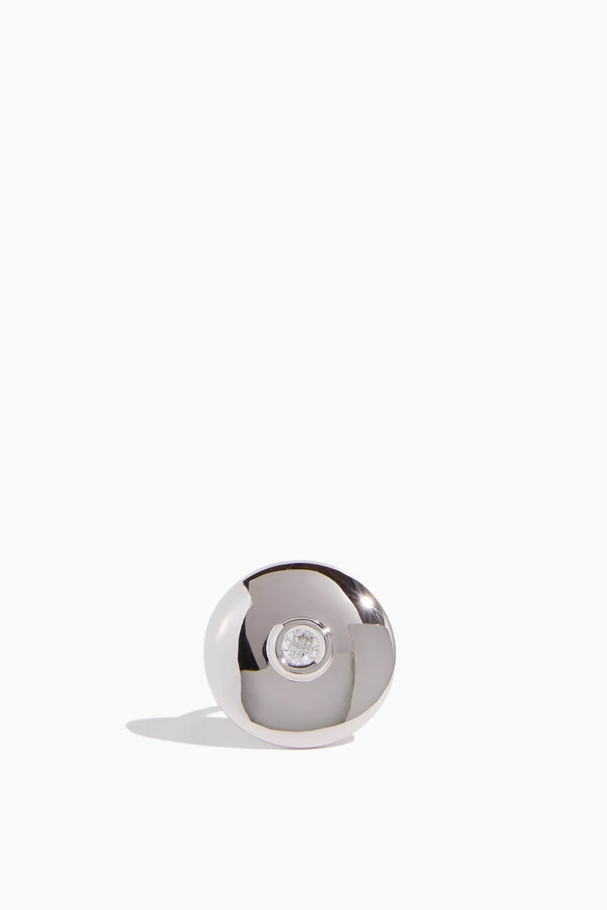 Mega Saucer Ring in 18k White Gold