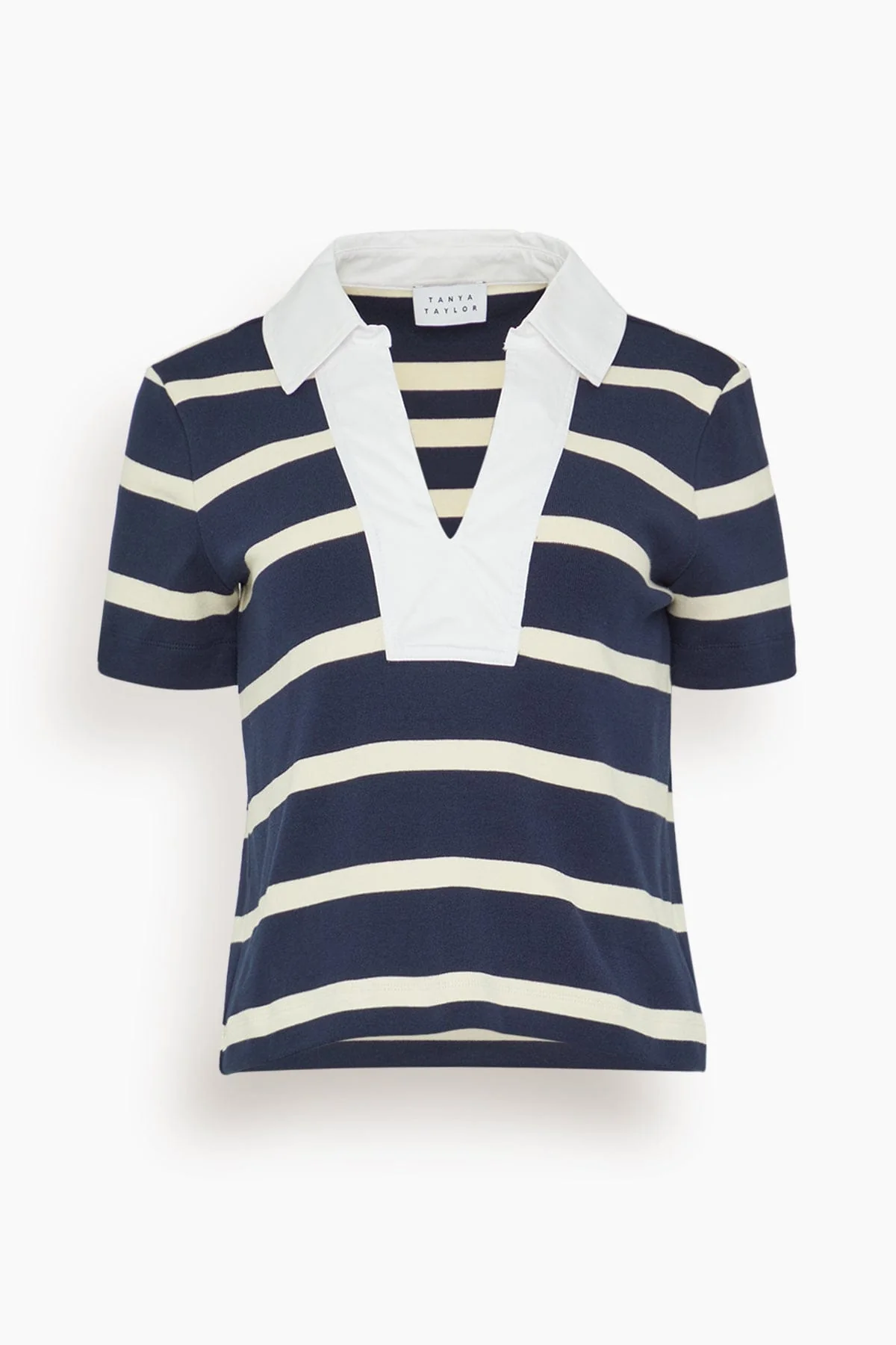 Melanie Top in Maritime Blue/Cream Wide Stripe