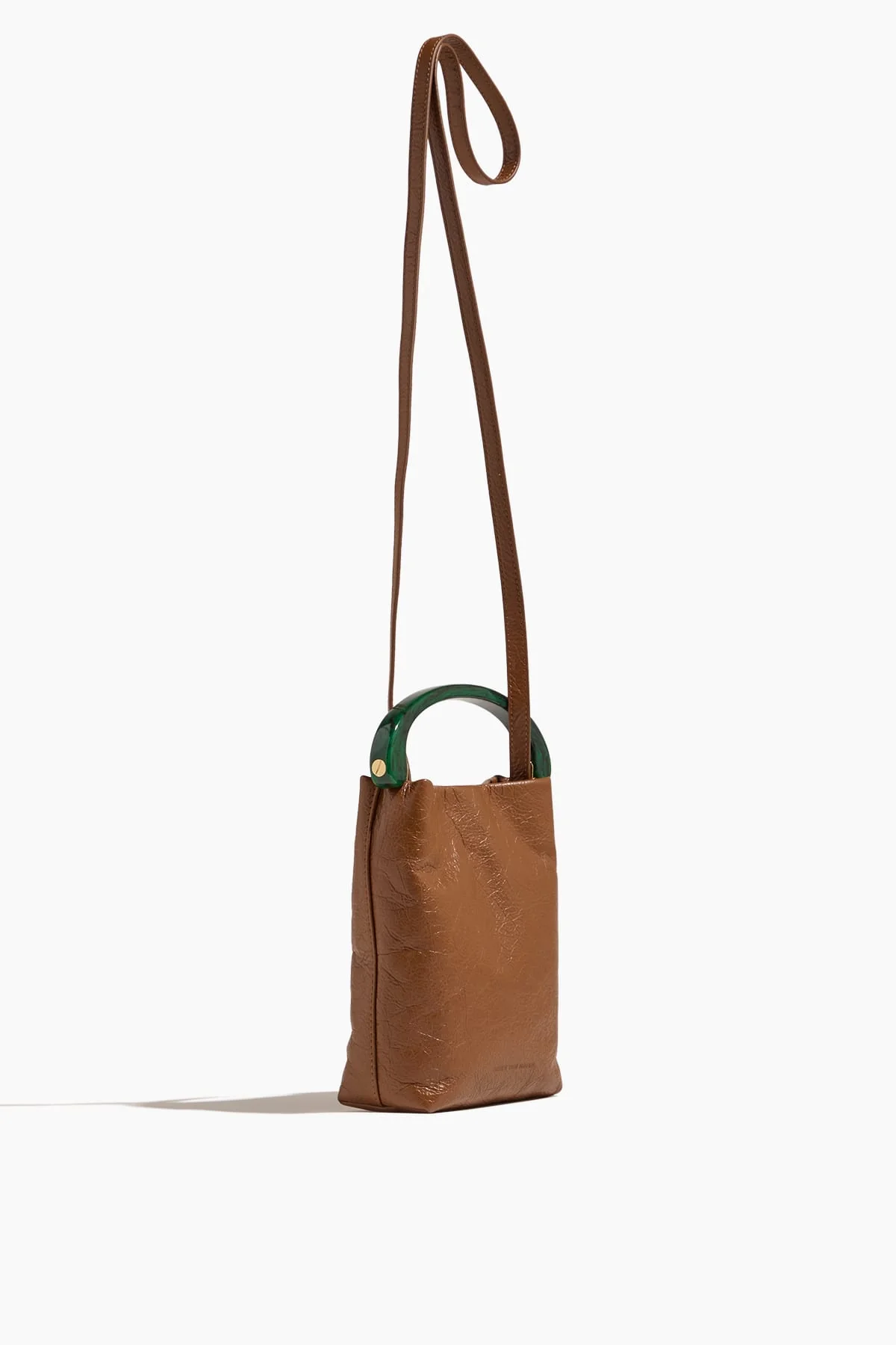 Micro Leather Bag in Tan - Image 4