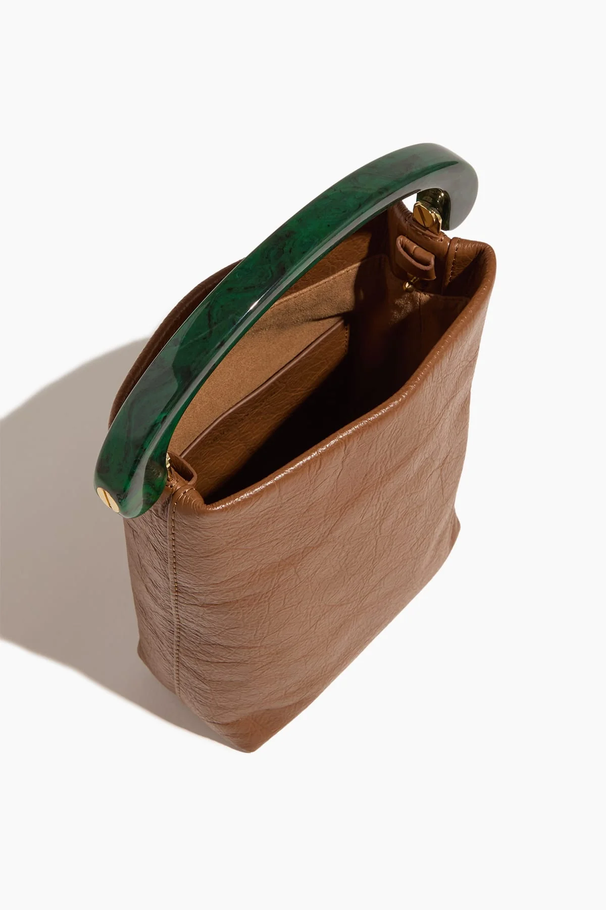 Micro Leather Bag in Tan - Image 5
