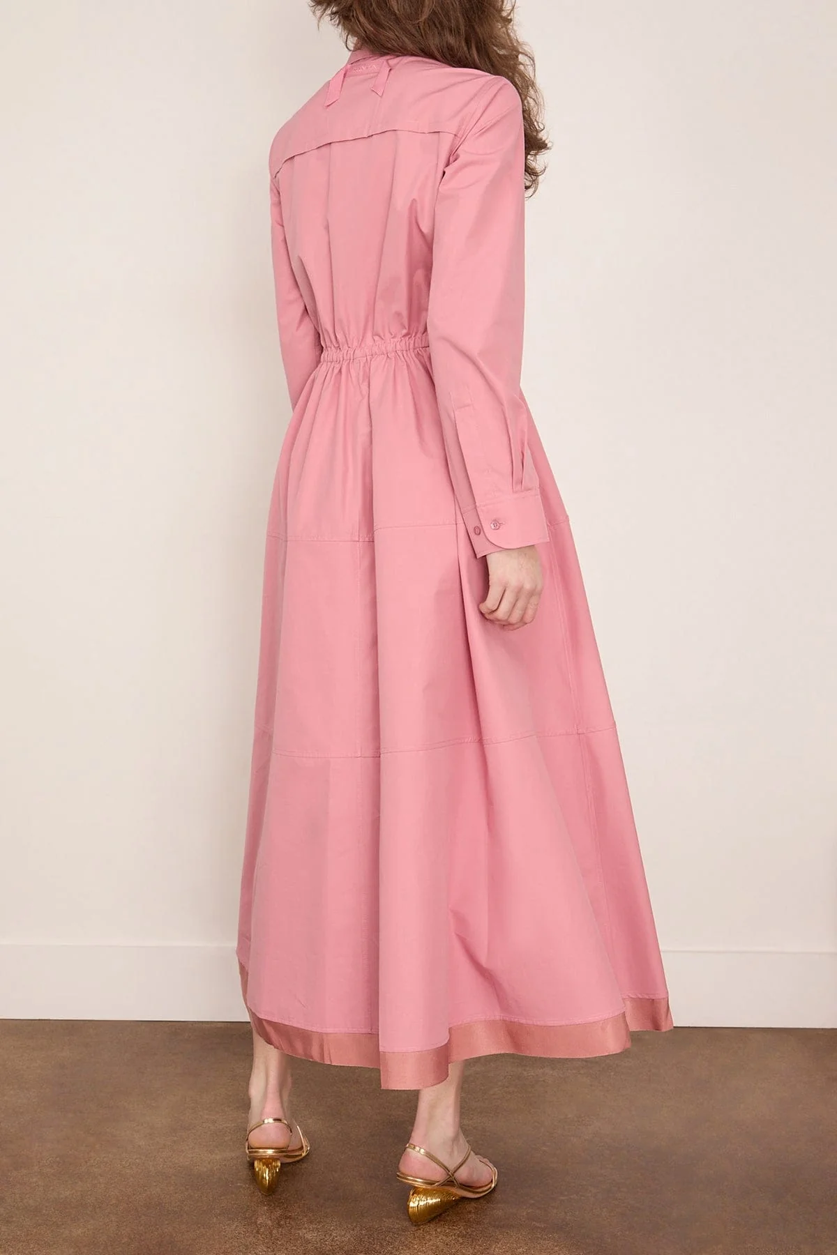 Midi Shirt Dress in Dusty Pink - Image 4