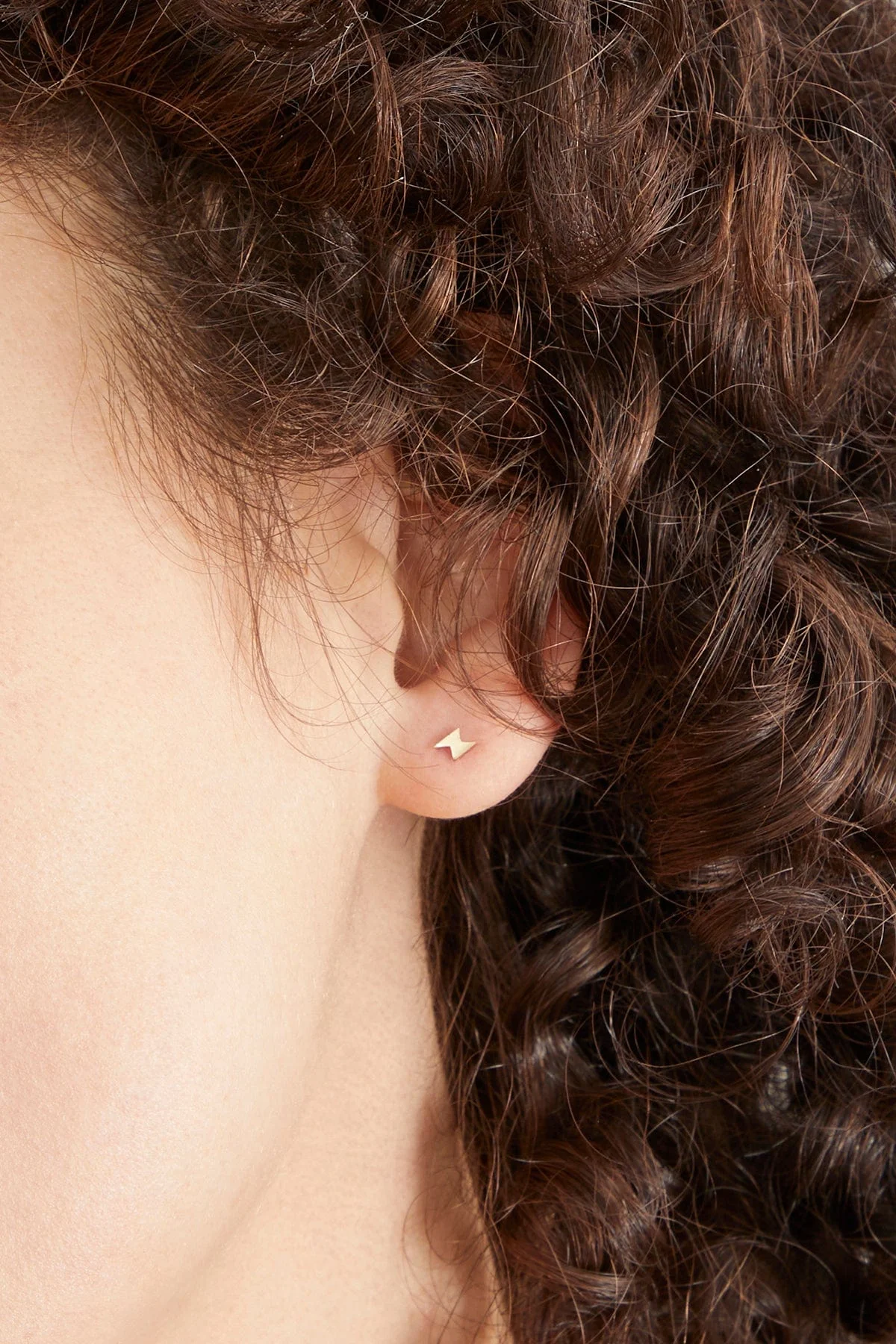 Mini Disco Bolt Single Stud in 14k Yellow Gold - Image 2