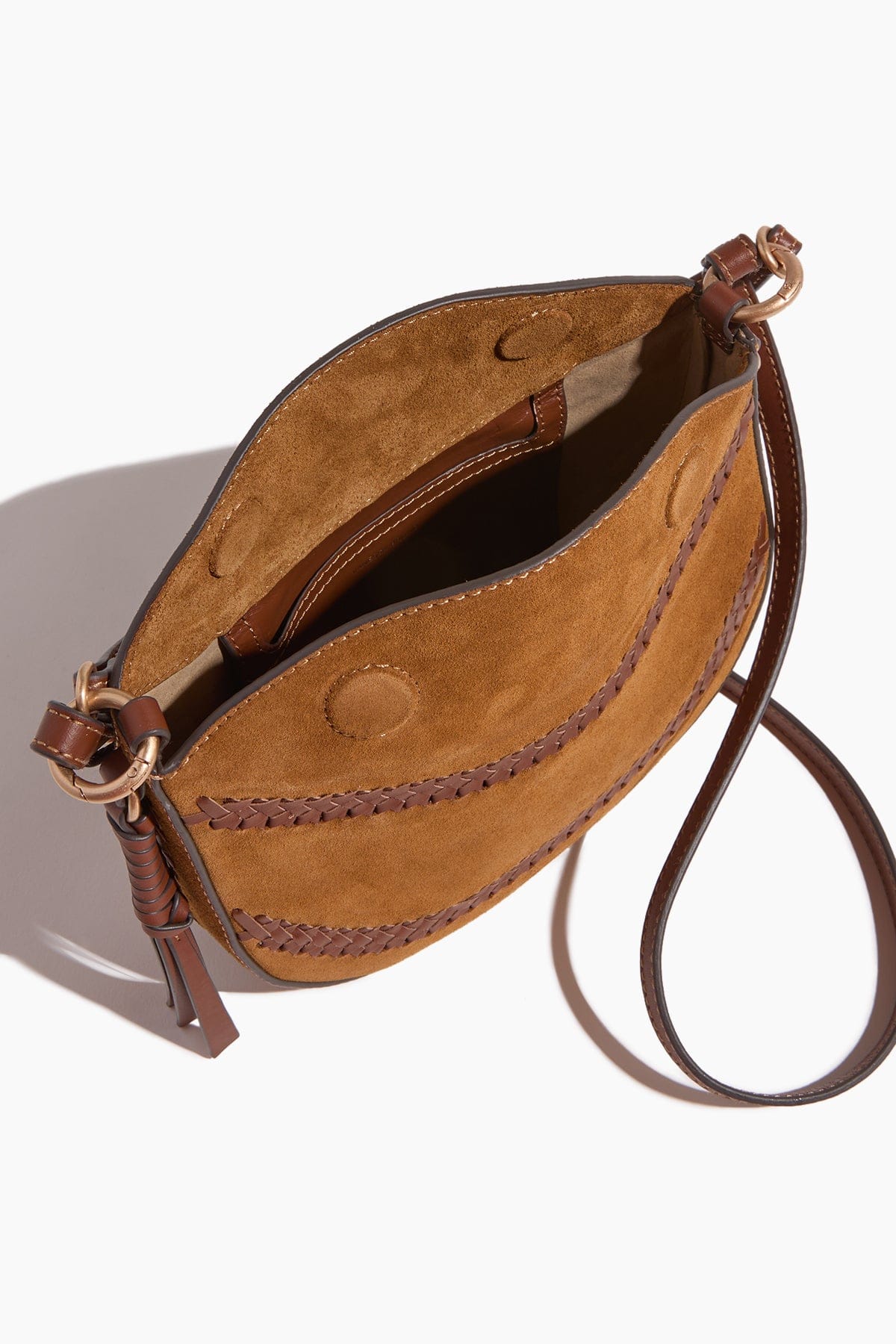 Mini Suede Daily Bag in Caramel - Image 5