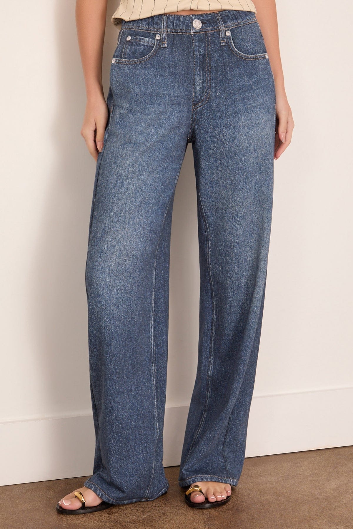 Miramar Terry Wide Leg Pant in Petra - Image 3