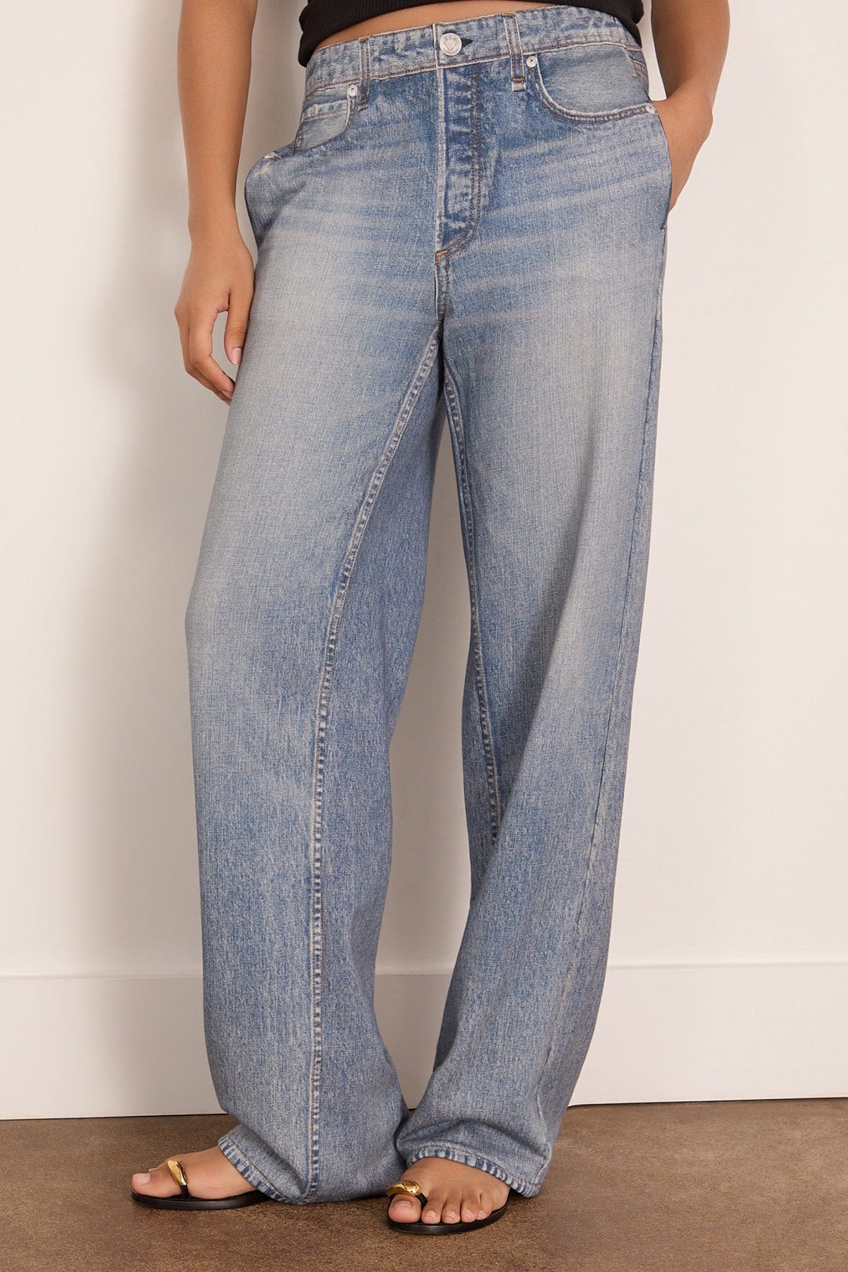Miramar Terry Wide Leg Pant in Scarlet - Image 3