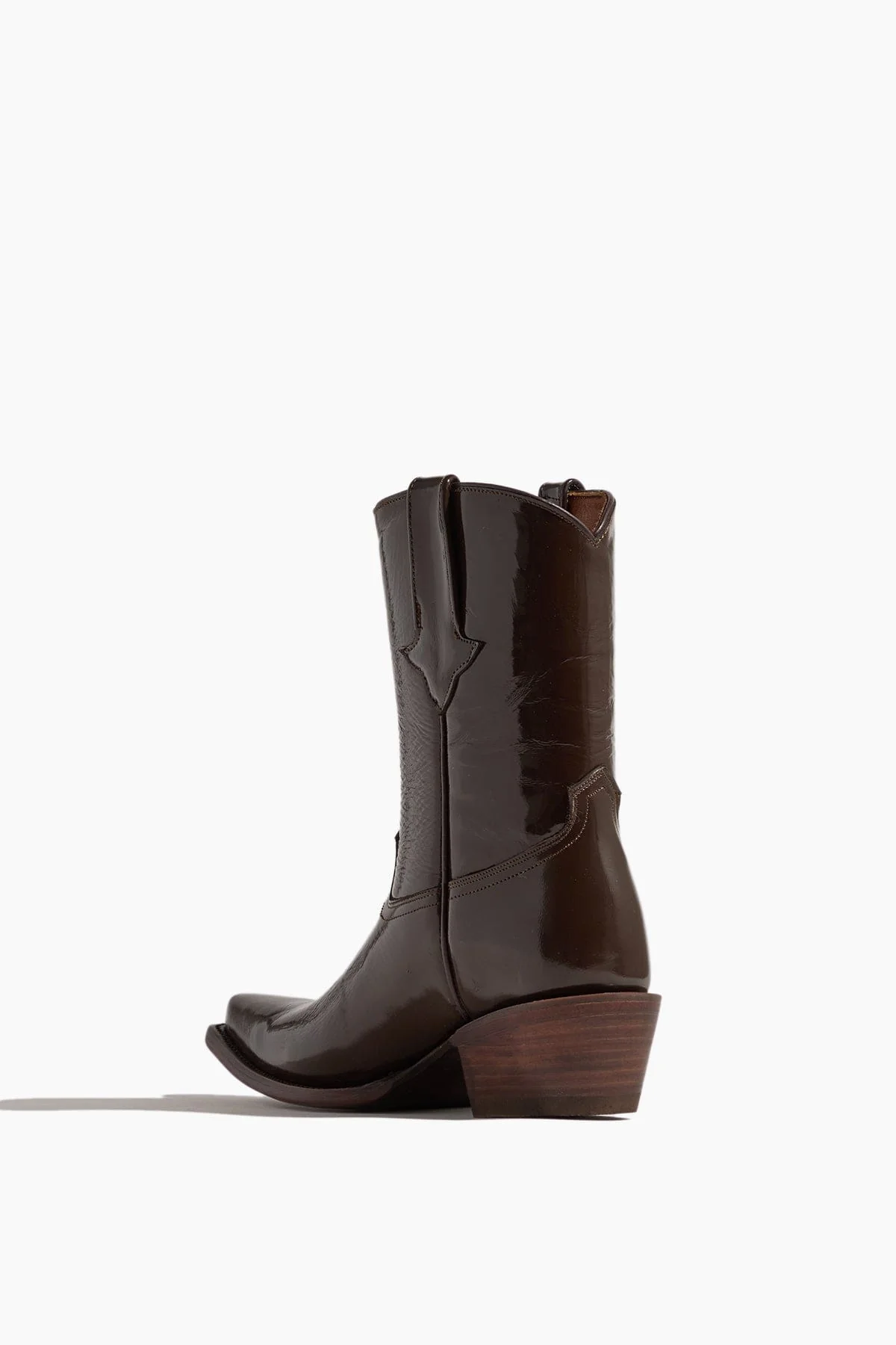 Mocha Patent Shorty Boot in Coffee - Image 3