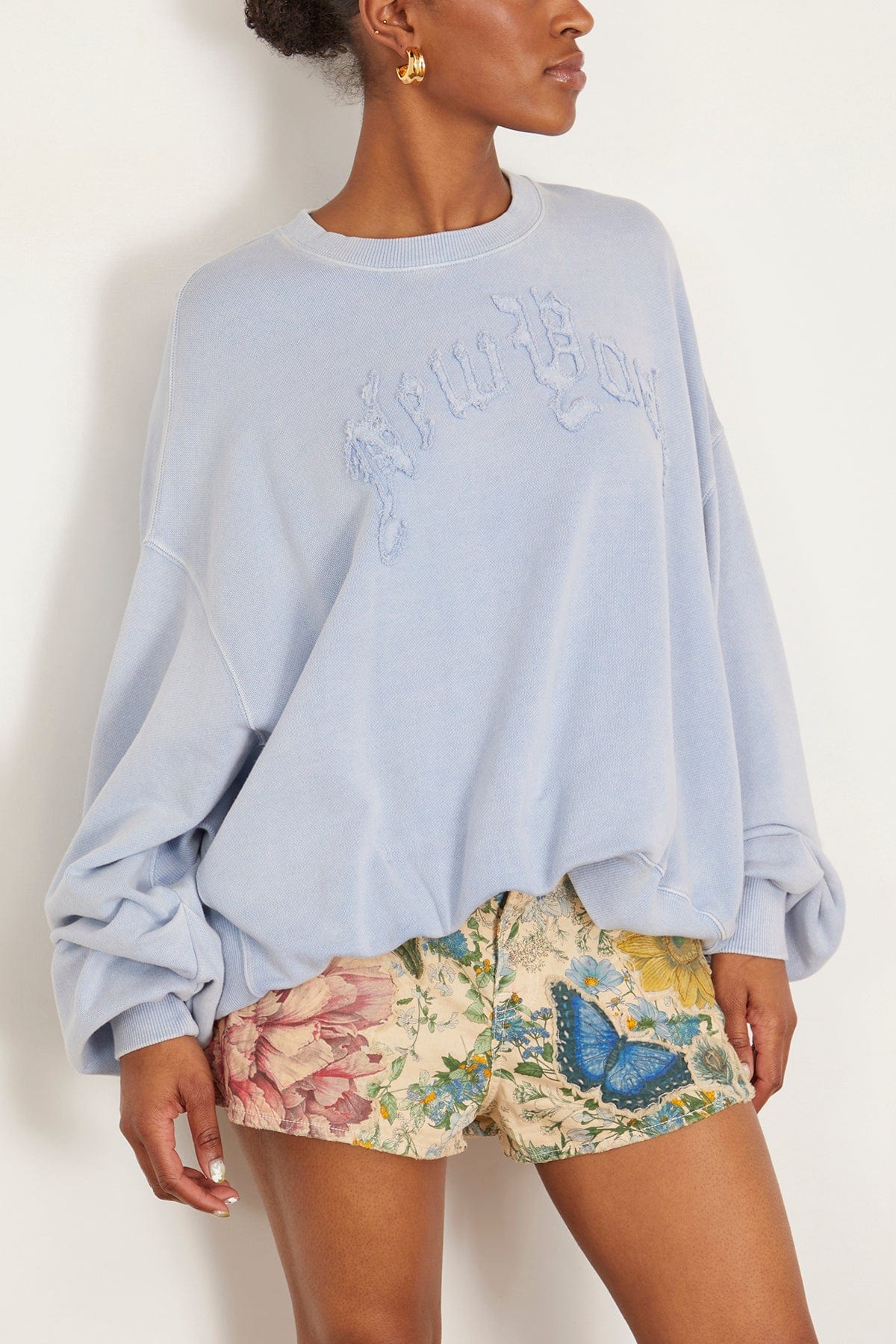 New York Balloon Crewneck in Light Blue - Image 3