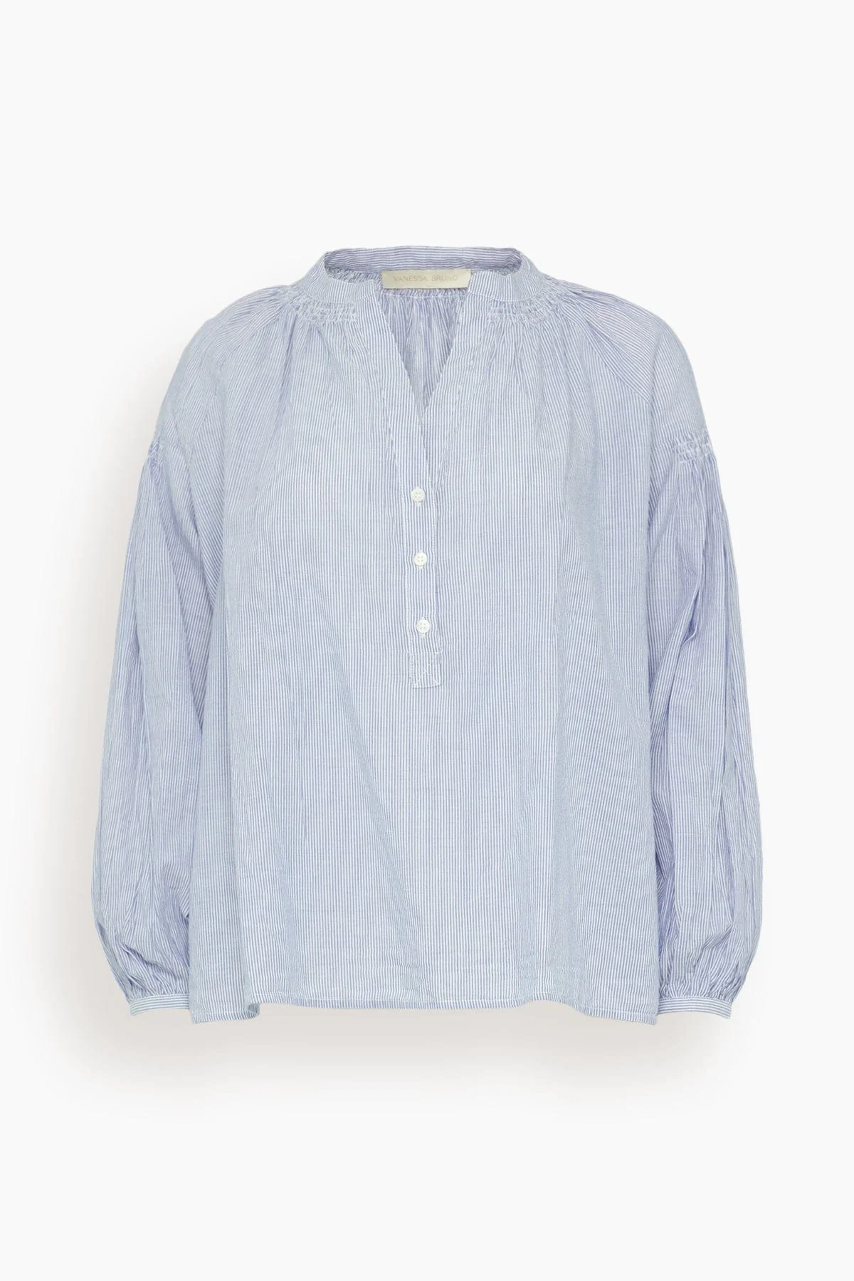 Nipoa Top in Blanc/Bleu