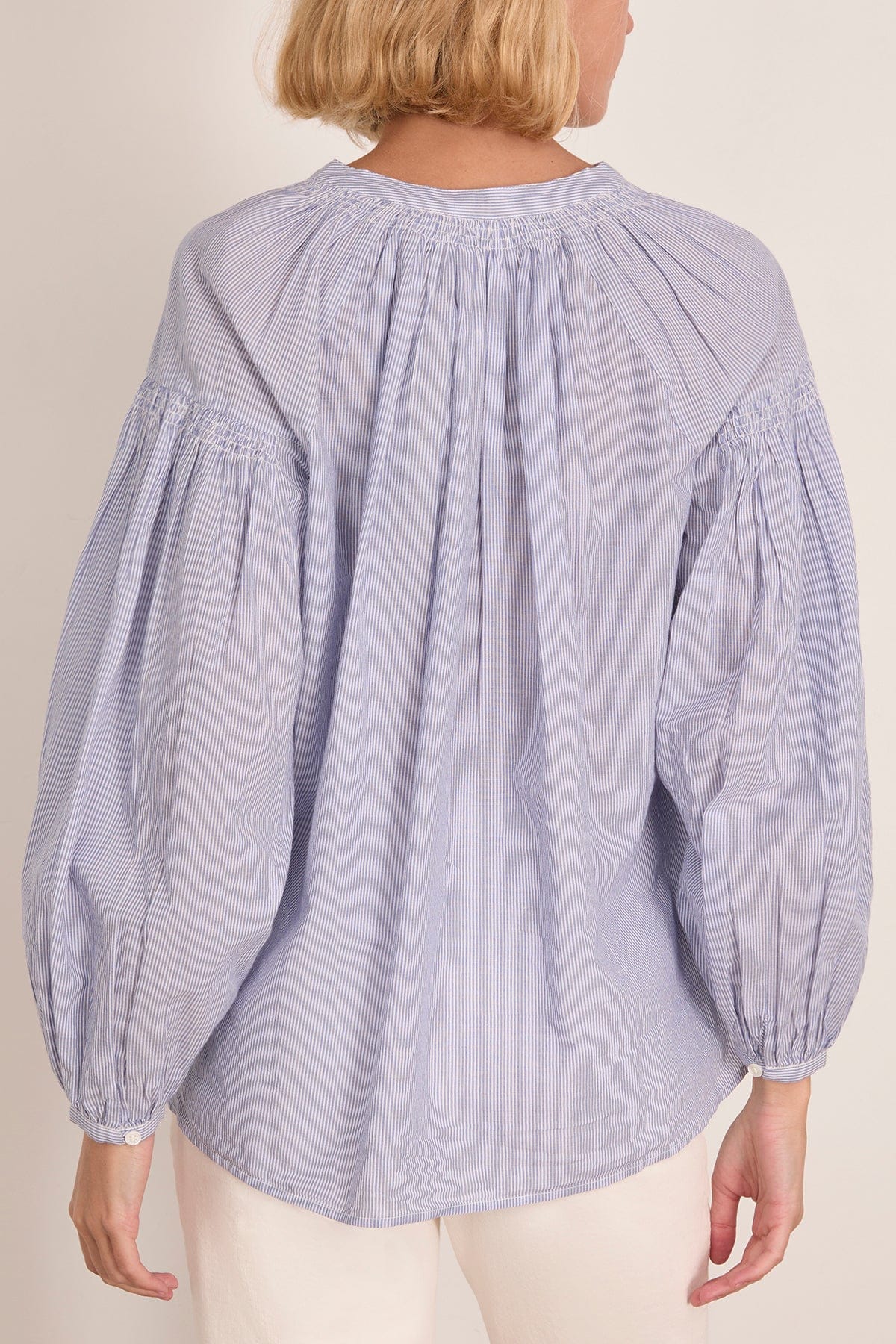 Nipoa Top in Blanc/Bleu - Image 4