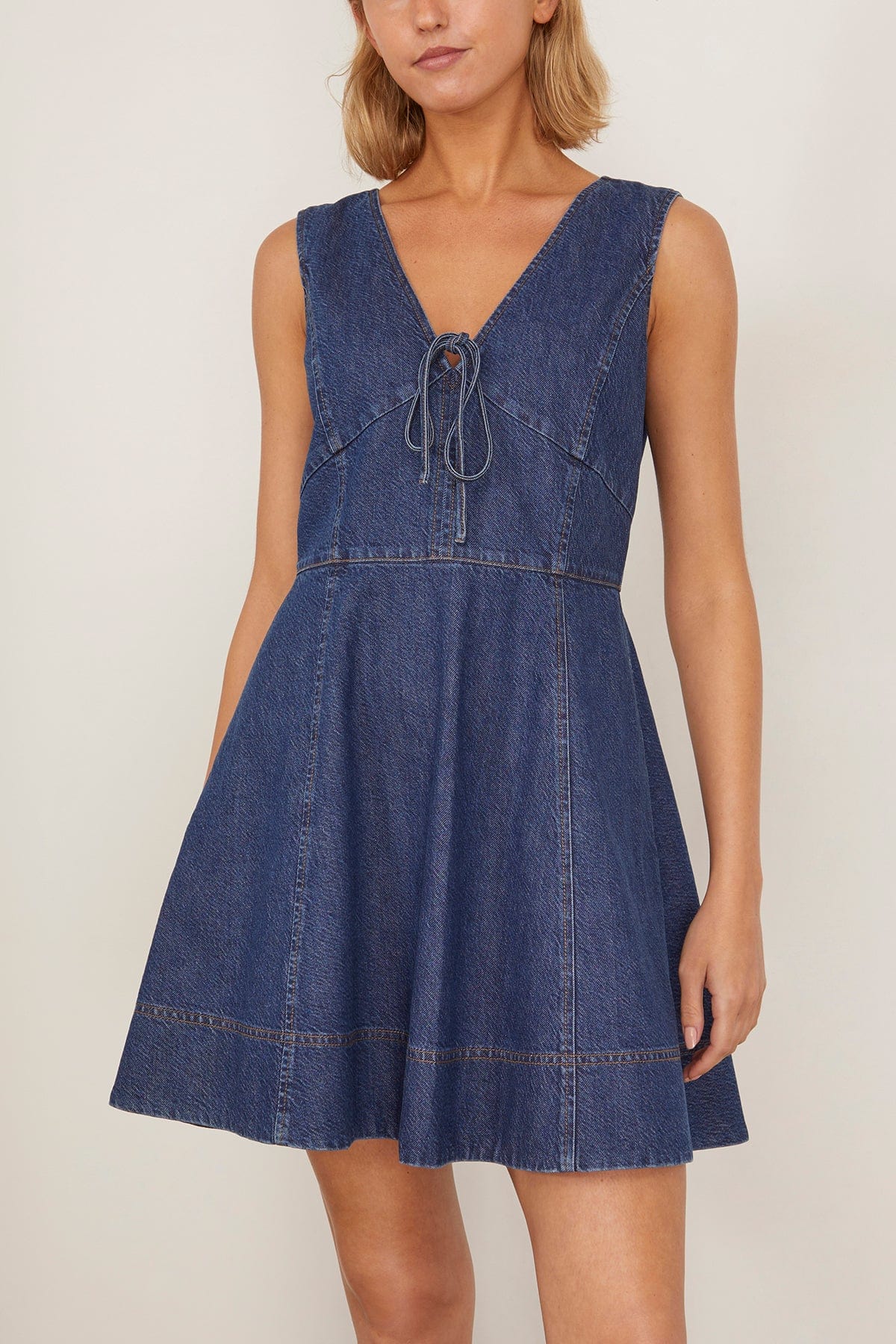 Nova Dress in Classic Indigo Blue - Image 3