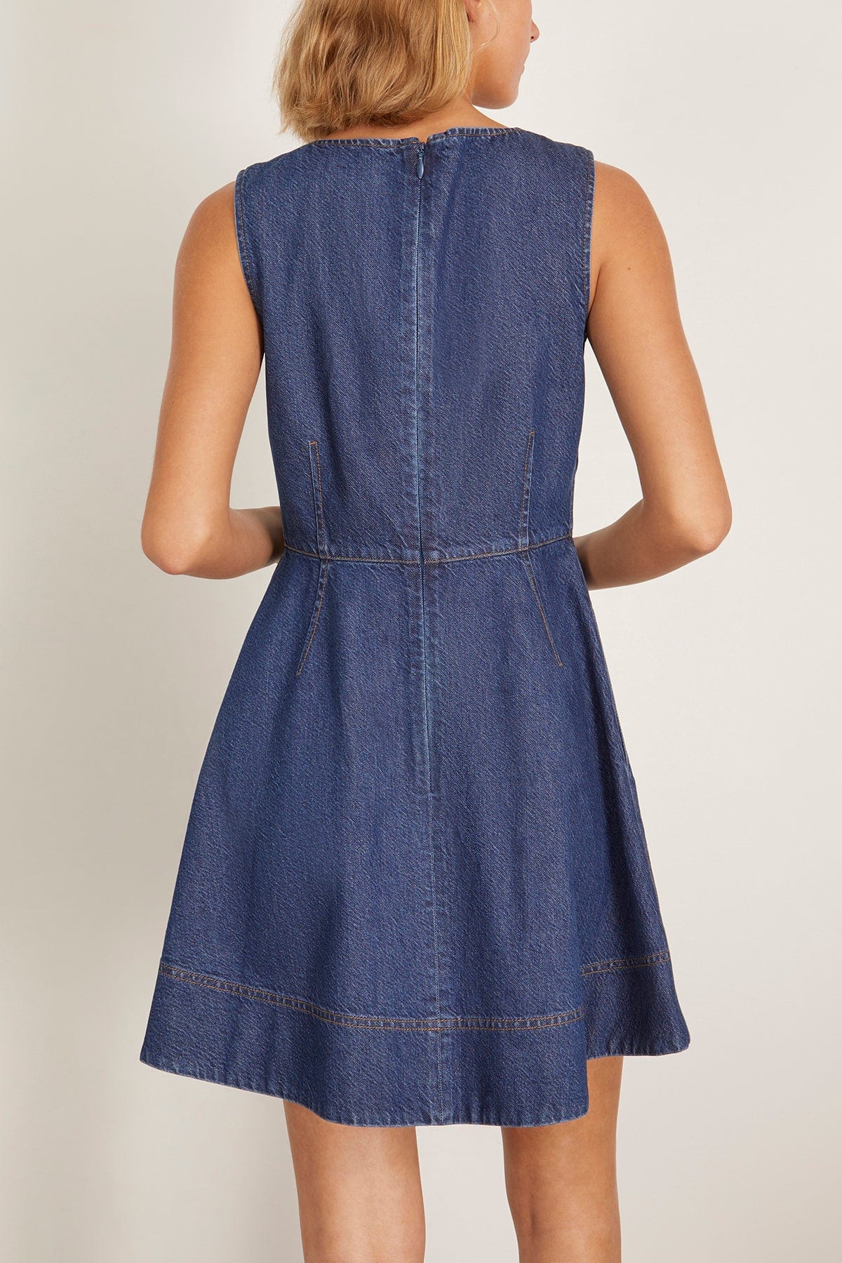 Nova Dress in Classic Indigo Blue - Image 4