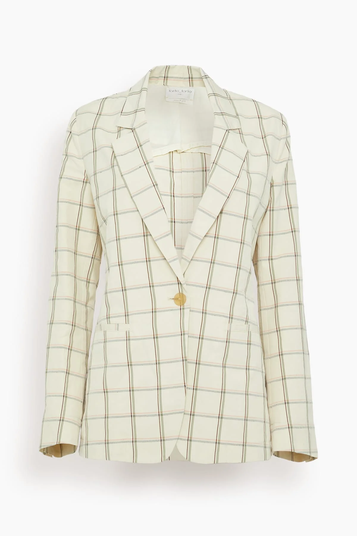 Organic Tartan Boxy Jacket in Lattementa
