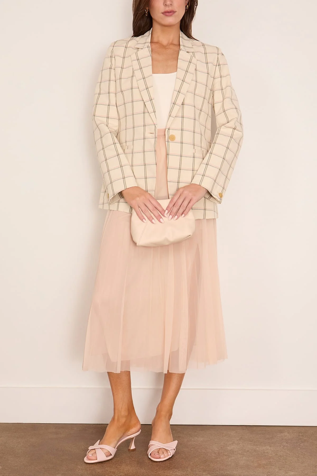 Organic Tartan Boxy Jacket in Lattementa - Image 2