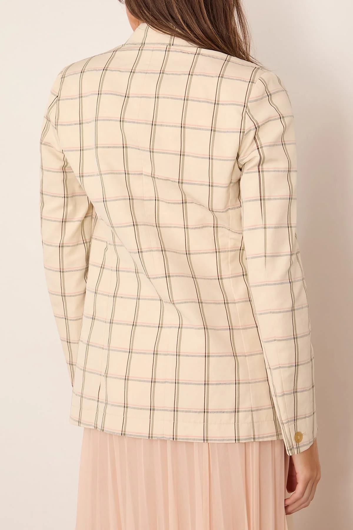 Organic Tartan Boxy Jacket in Lattementa - Image 4