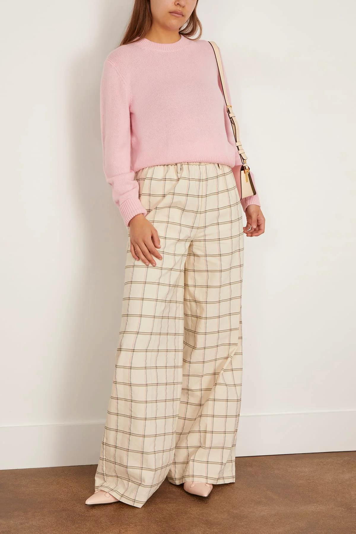 Organic Tartan Elasticated Loose Pants in Lattementa - Image 2