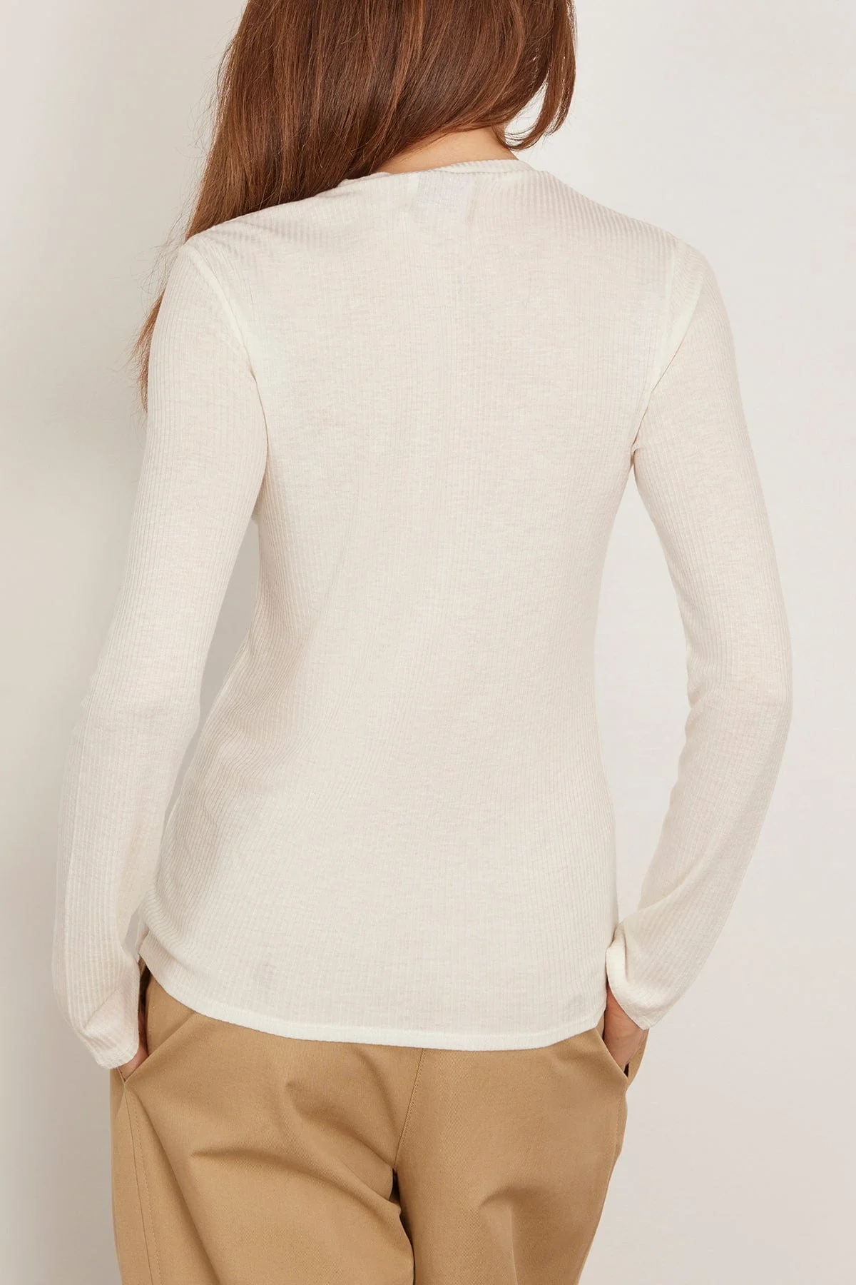 Ortigia Long Sleeve Top in Ivory - Image 4