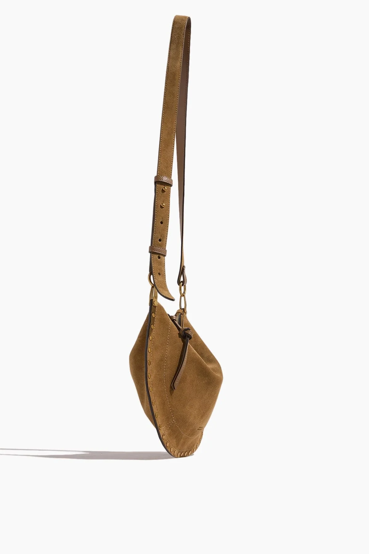 Oskan Soft Zip Crossbody Bag in Taupe - Image 3