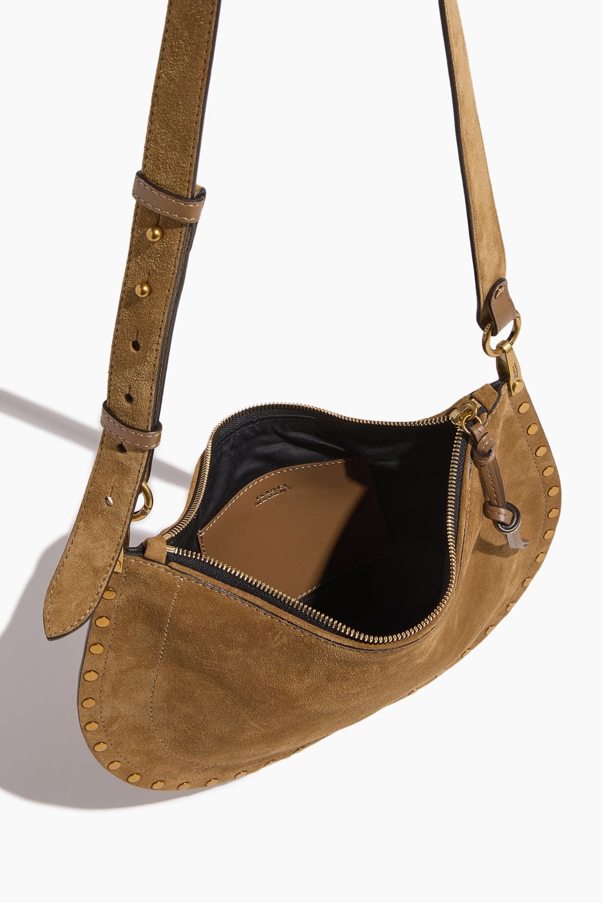 Oskan Soft Zip Crossbody Bag in Taupe - Image 4