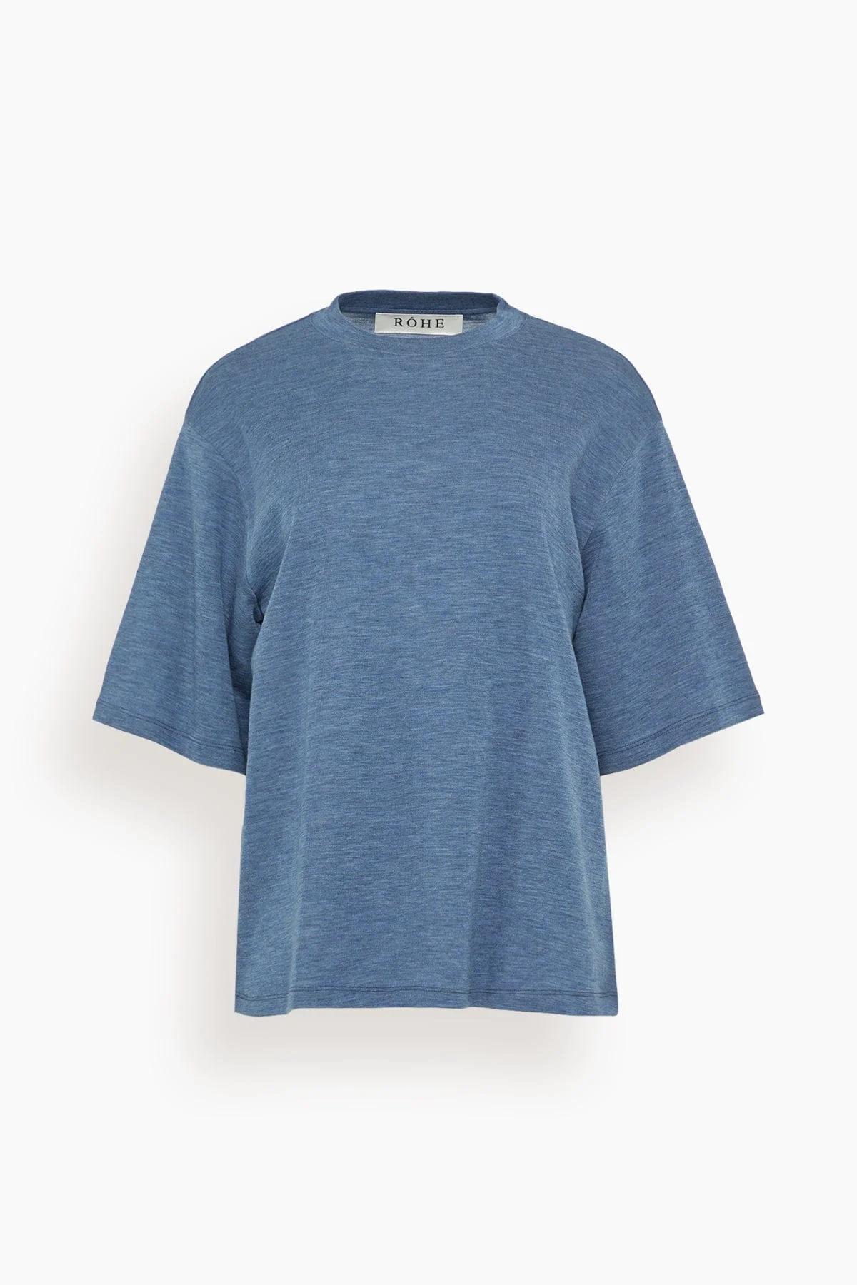 Oversized Soft Merino T-Shirt in Ocean Blue
