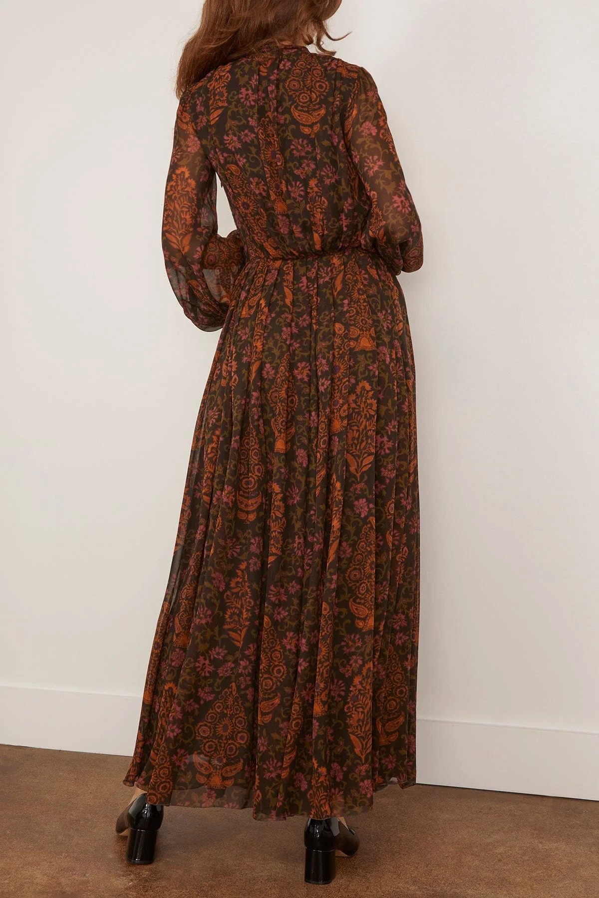 Paisley Dress in Brown - Image 4