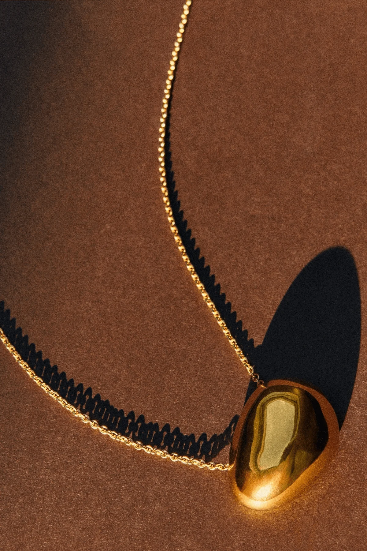 Pebble Necklace in Gold - Image 4