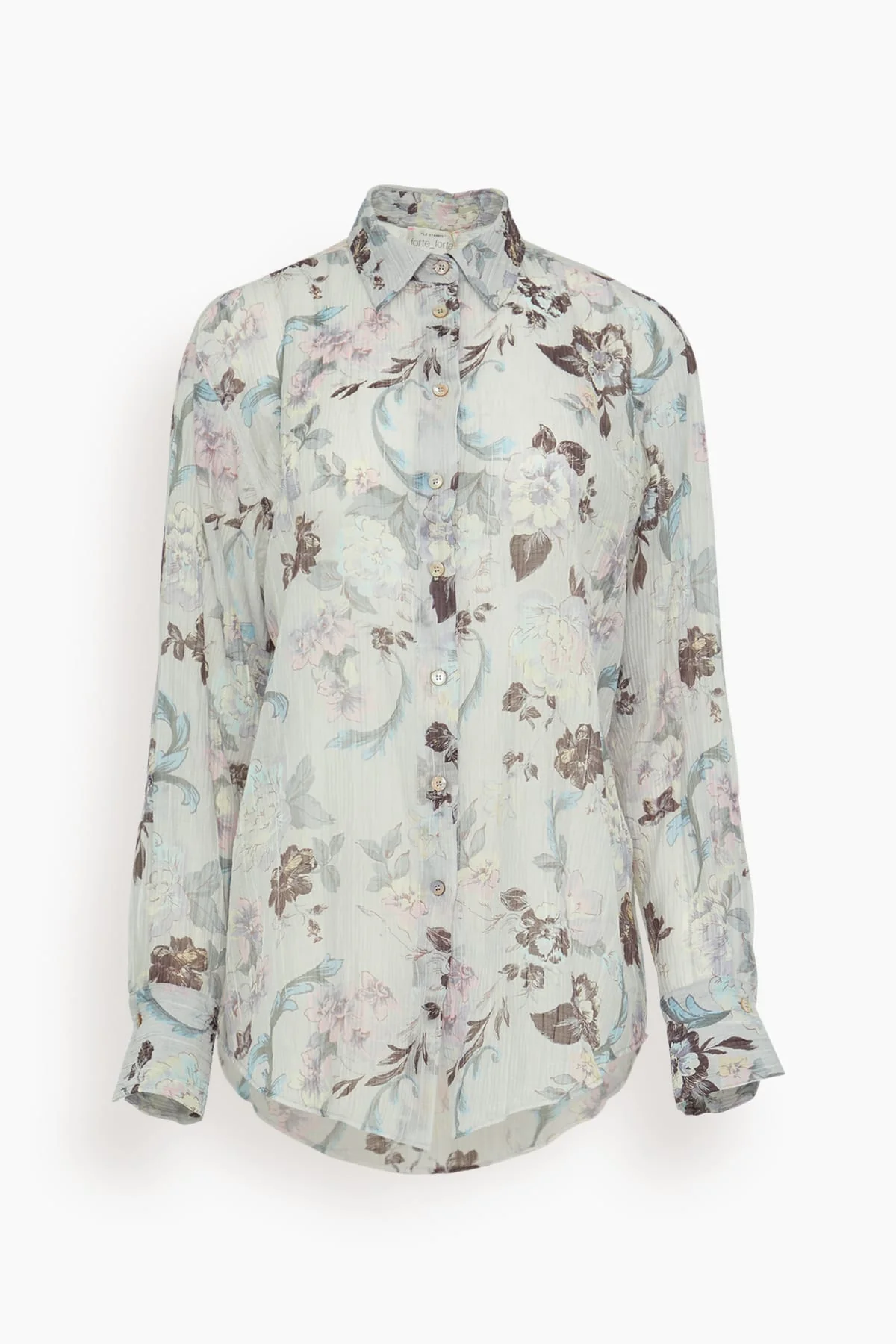 Peonia My Love Creponne Voile Shirt in Glicine