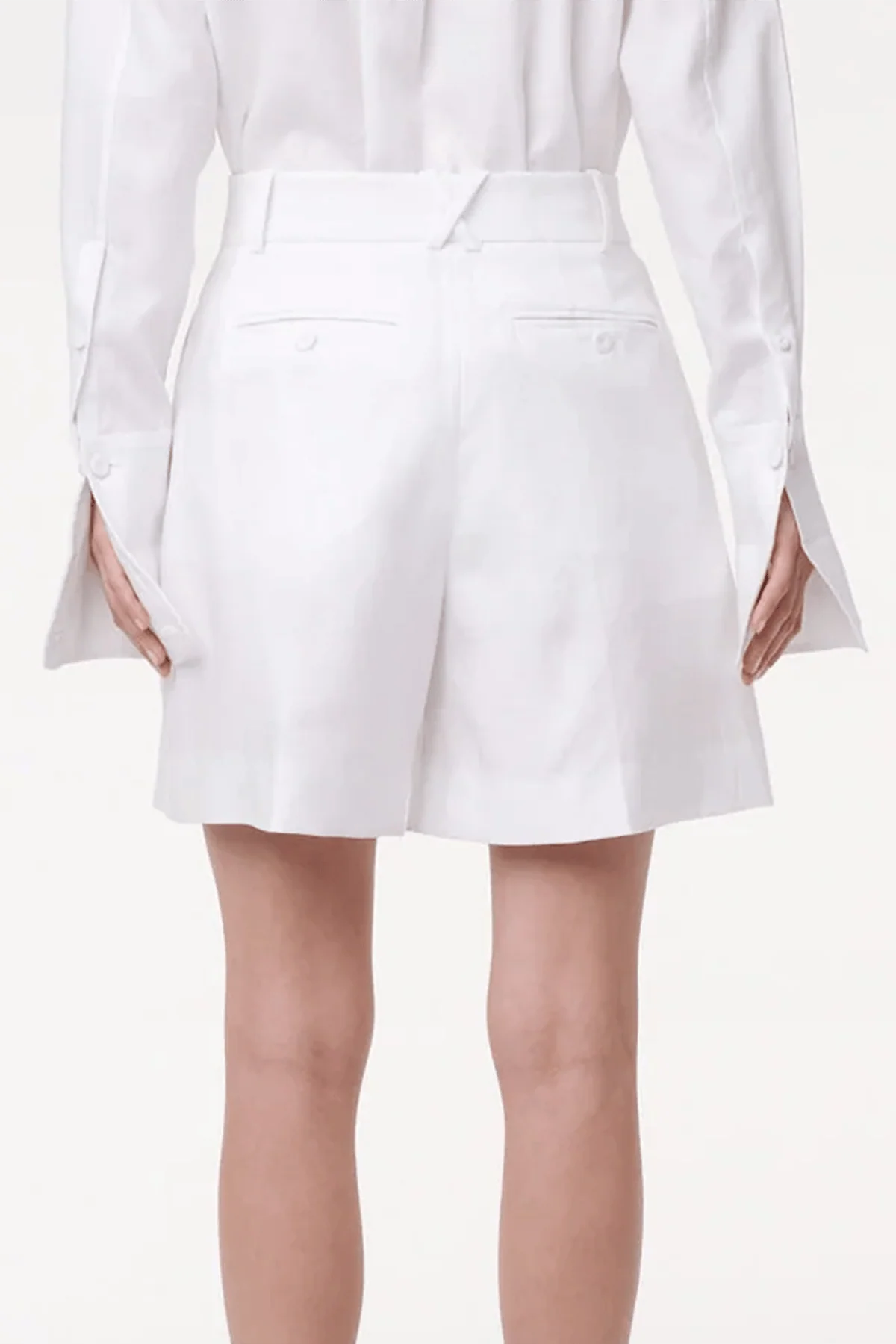 Pleated Short in White - Image 4