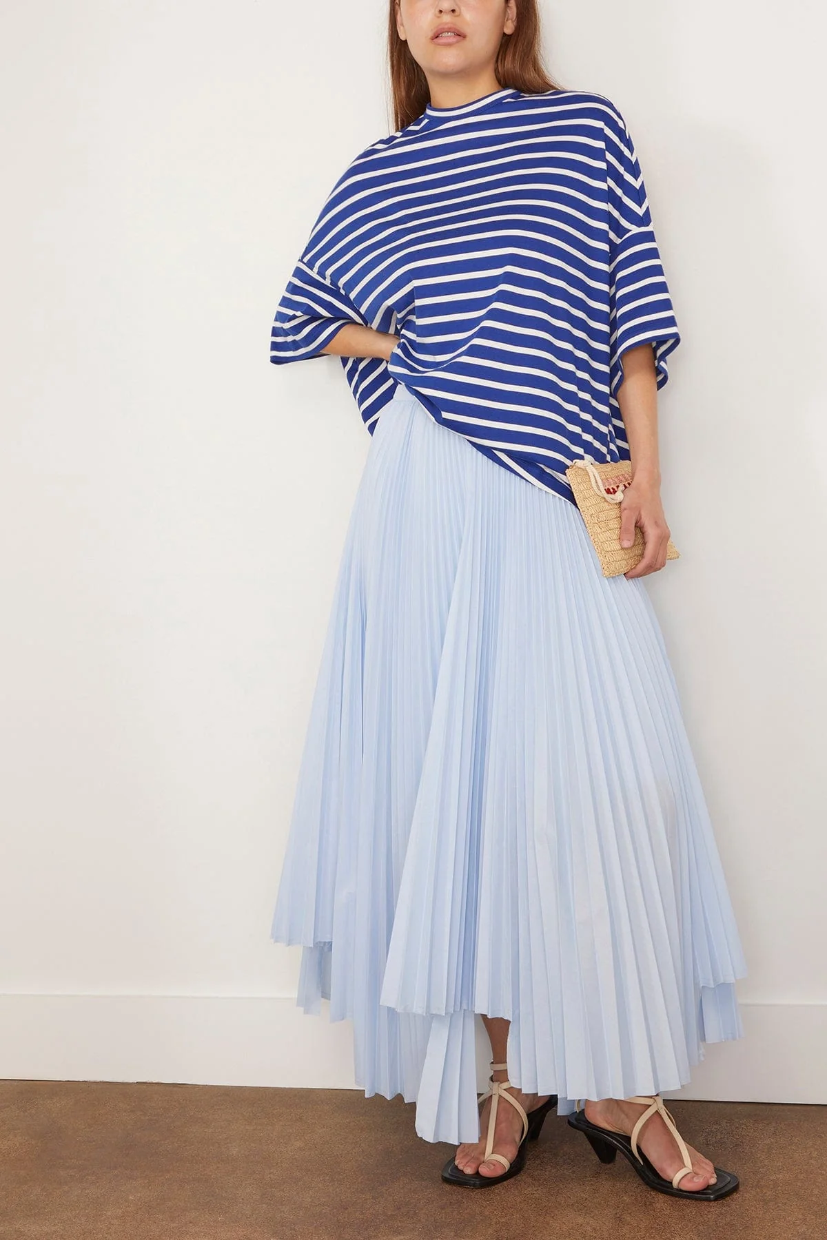 Pleated Skirt in Sky Blue - Image 4