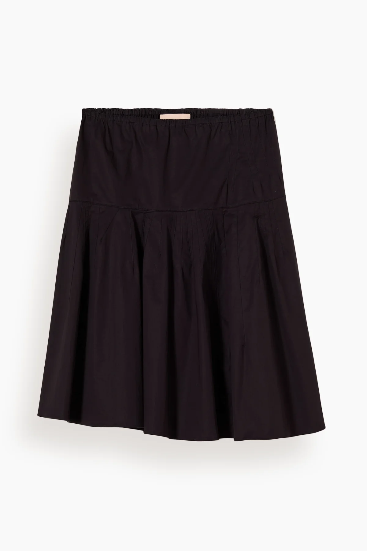 Poplin Cotton Skirt in Black