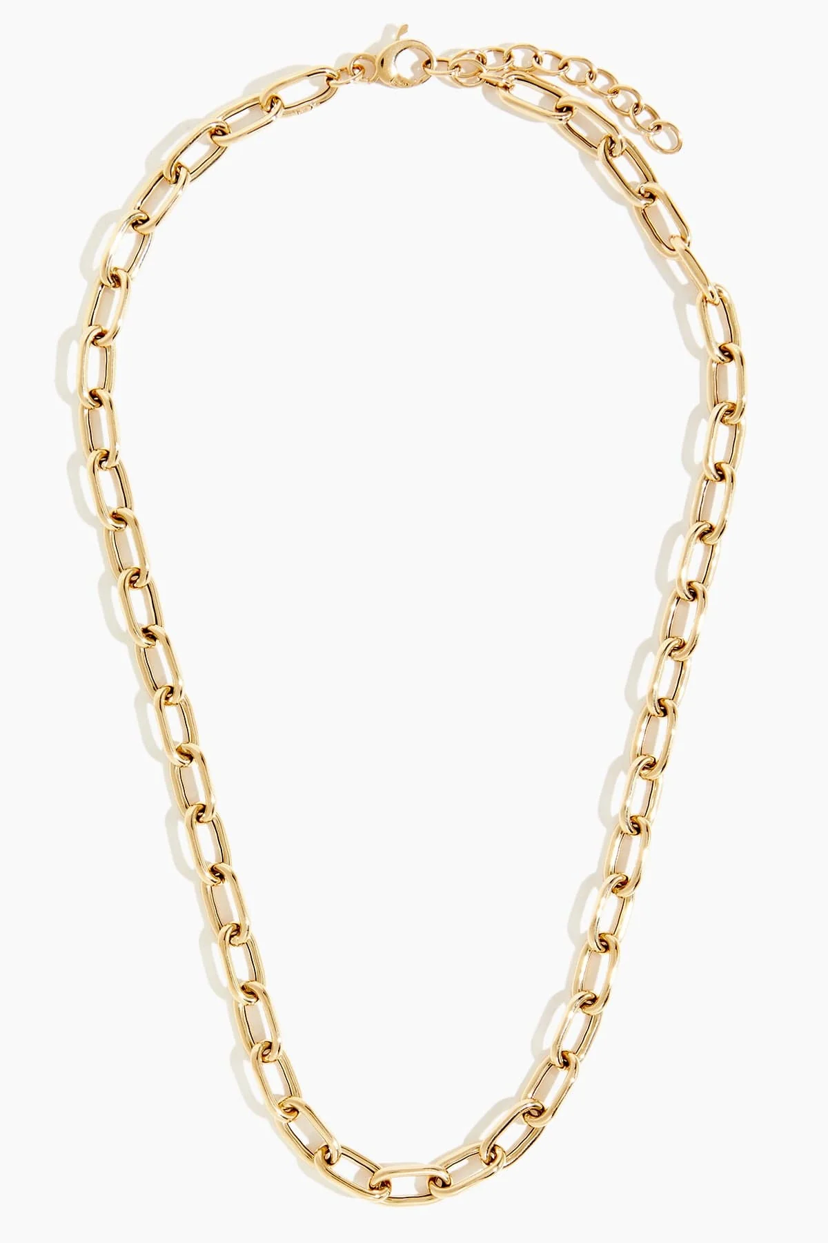 Puffy Paper Clip Chain in 14k Yellow Gold - Image 3