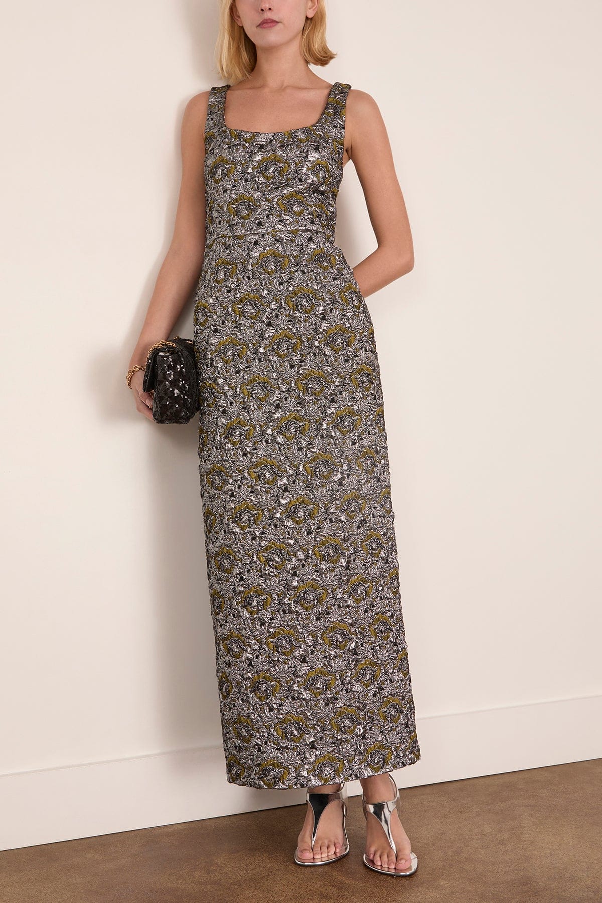 Ravenna Midi Dress in Black Multi - Image 2