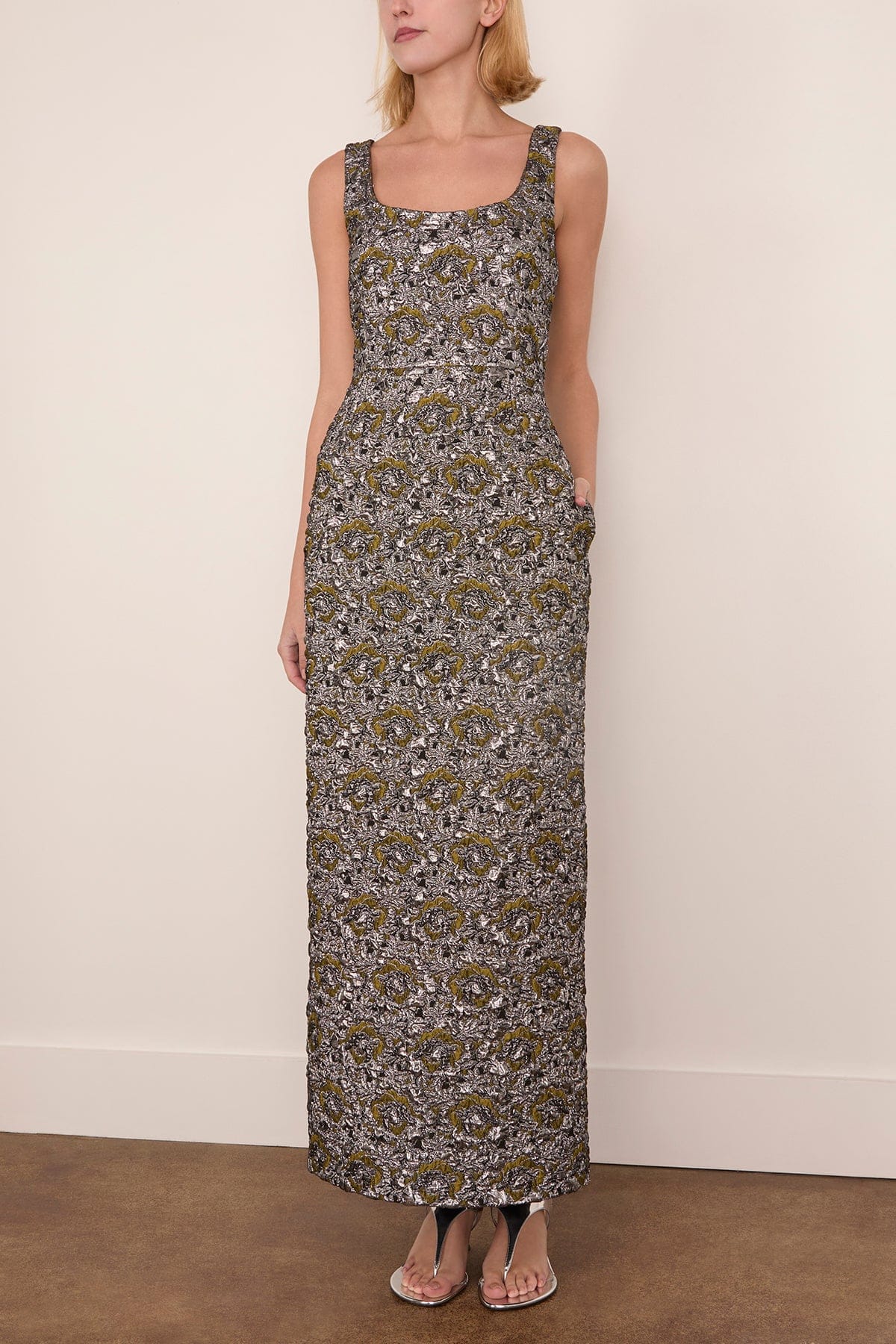 Ravenna Midi Dress in Black Multi - Image 3