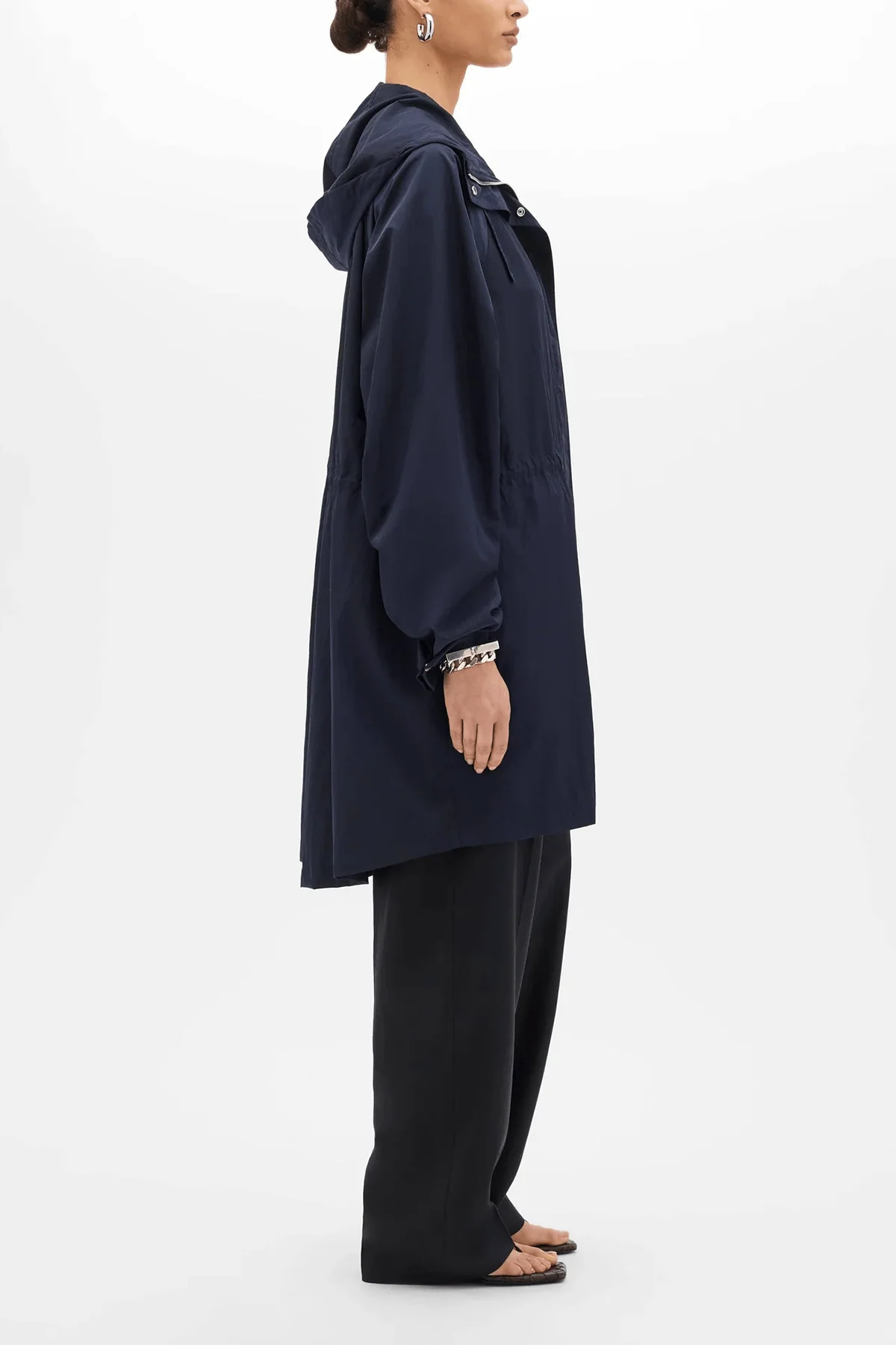 Recycled Nylon Anorak in Navy - Image 3