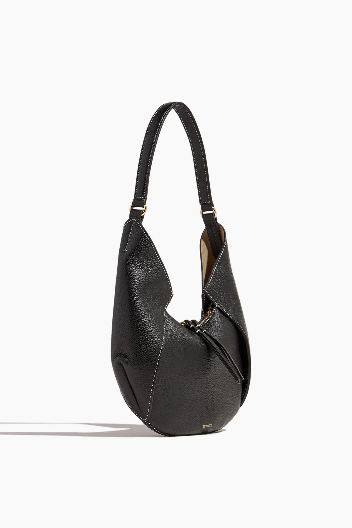 Riva Mini Small Pebble Grain Bag in Black - Image 3
